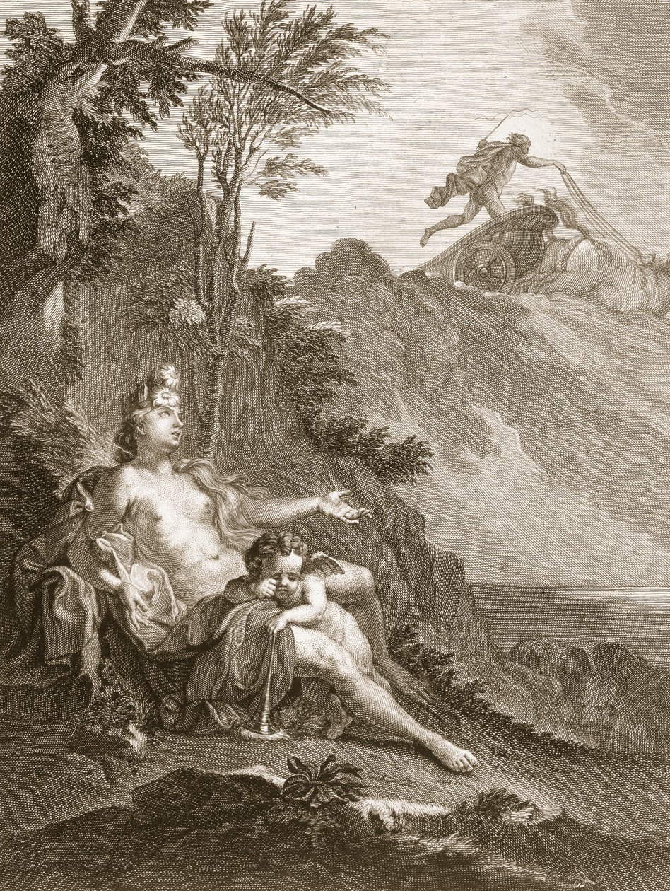 Clytia forgataggá változott, 1731 alkotó: Bernard Picart