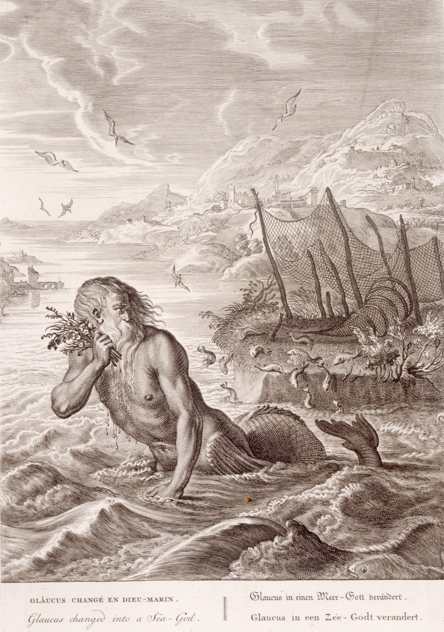 Glaucus tengeri istenné változott, 1731 alkotó: Bernard Picart