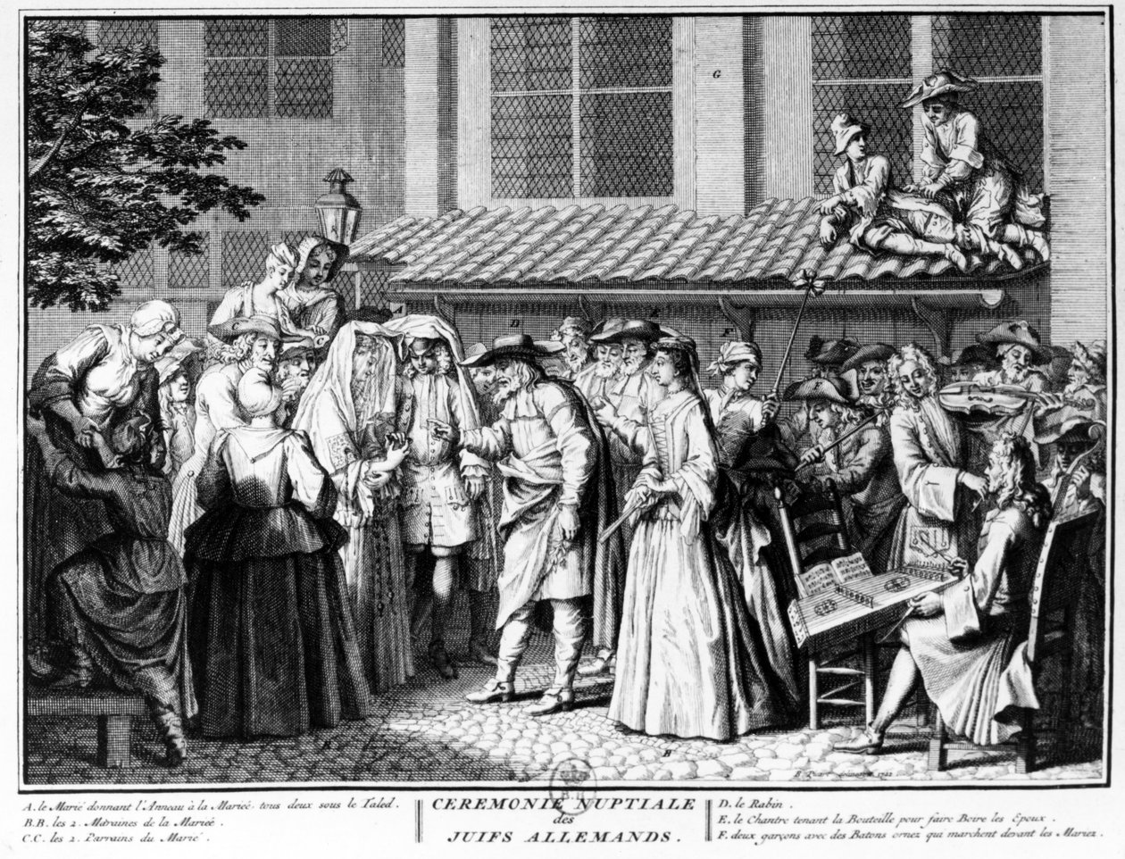 Német zsidók házassági szertartása, 1725 alkotó: Bernard Picart
