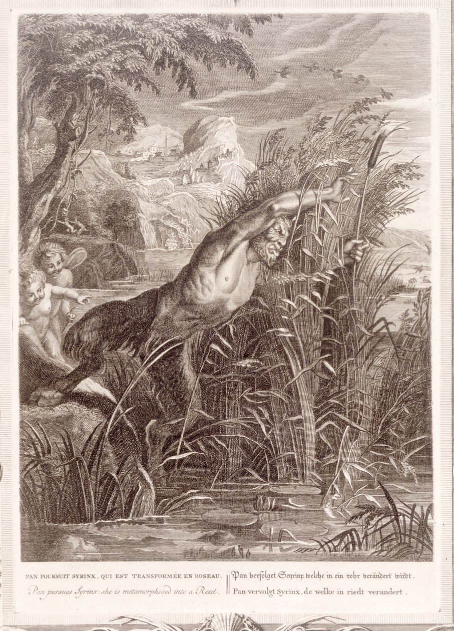 Pan Susues Syrinx: She is Transformed to a Reed, 1731 alkotó: Bernard Picart
