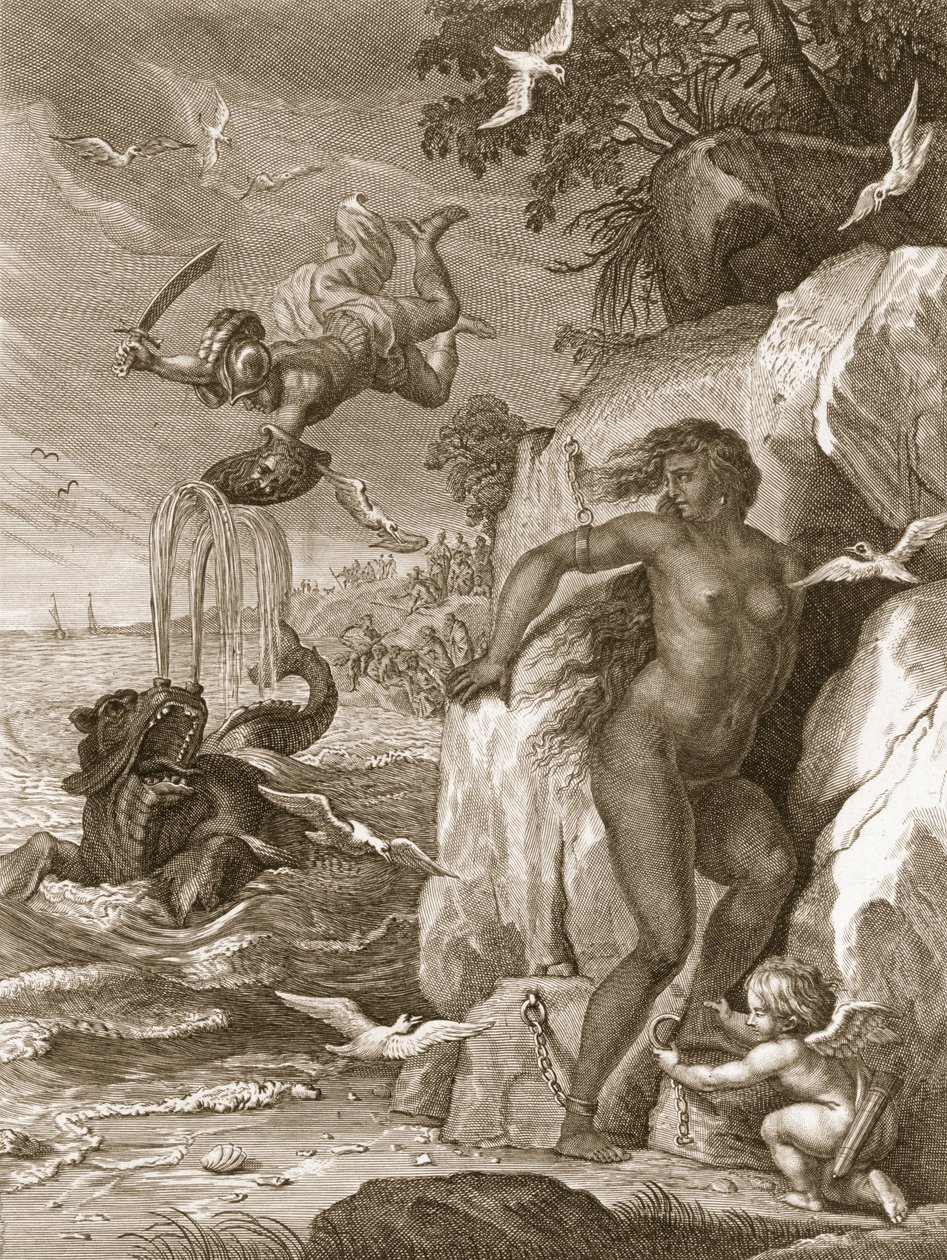 Perseus kiszabadítja Andromédát a tengeri szörnyből, 1731 alkotó: Bernard Picart