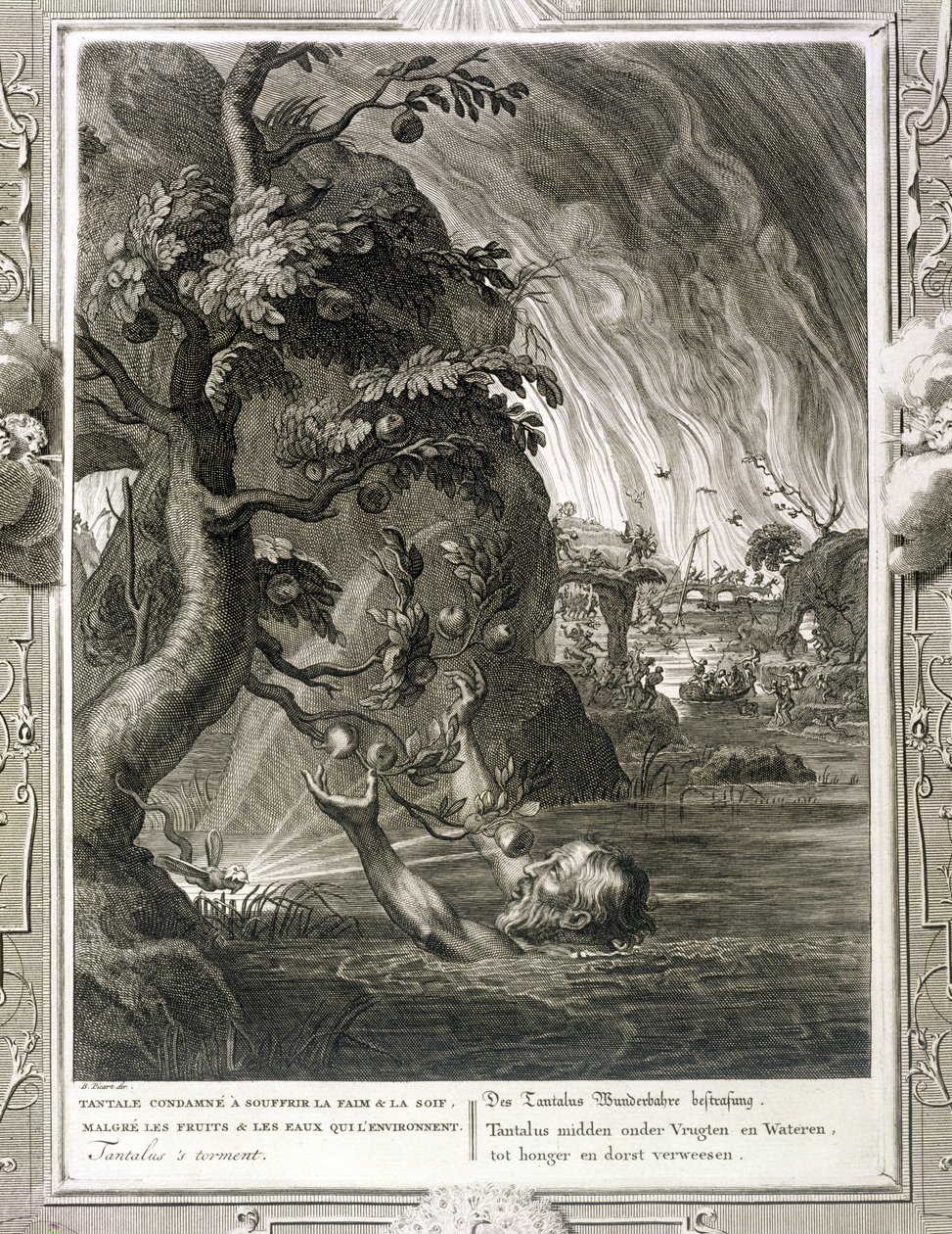 Tantalus gyötrelme, 1731 alkotó: Bernard Picart