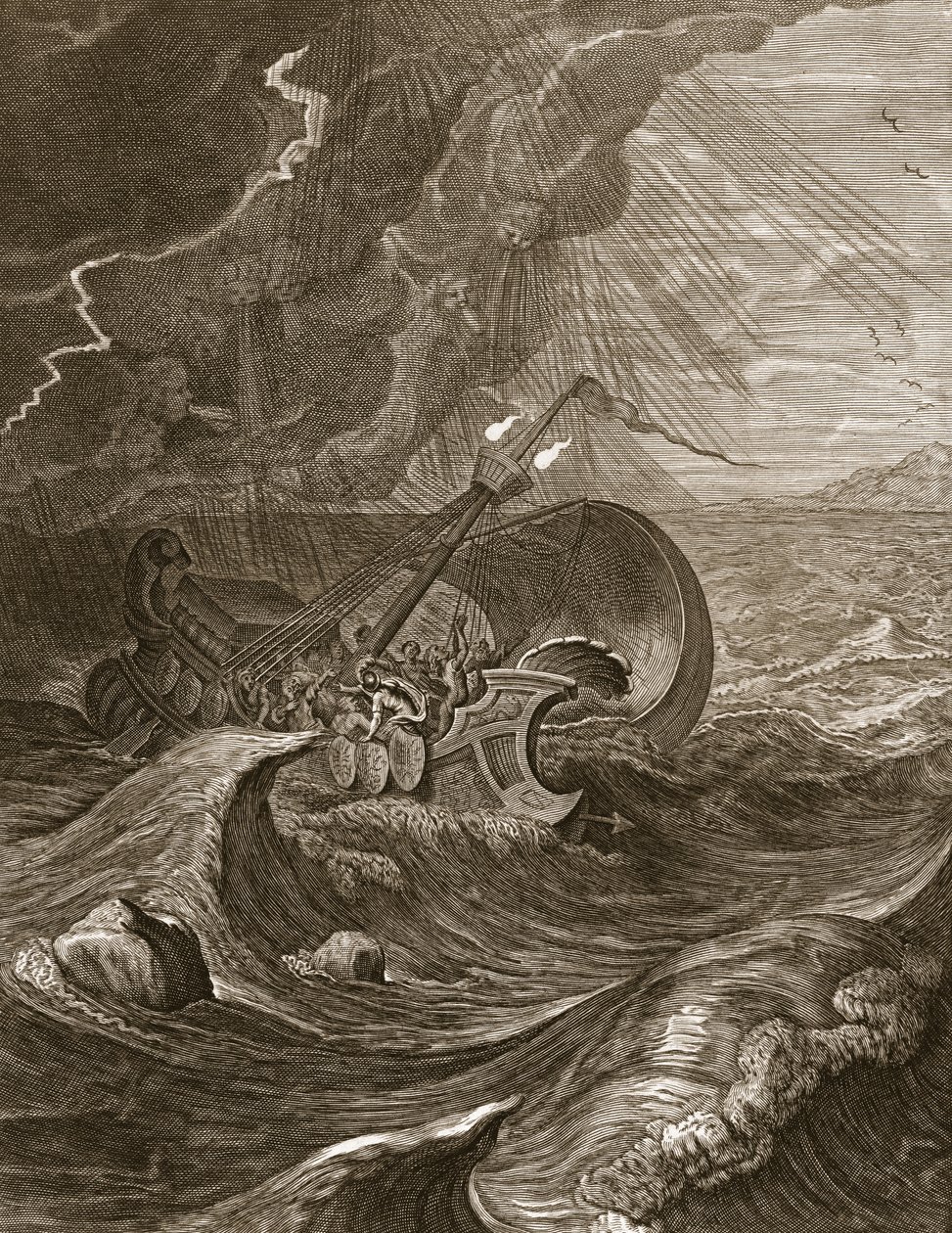 A Dioscuri véd egy hajót, 1731 alkotó: Bernard Picart
