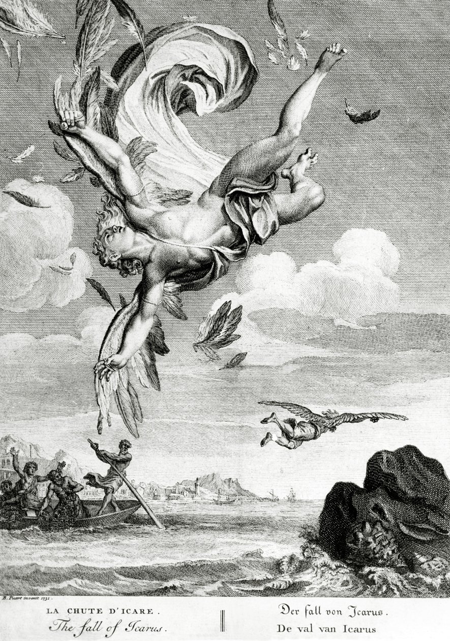 Ikarosz bukása, 1731 alkotó: Bernard Picart