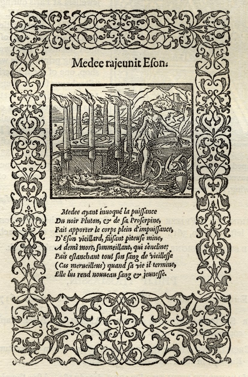 Medea megfiatalítja Esont, Richard Fisher 1879-ben megjelent „A metszetek, rézkarcok és fametszetek gyűjteményének katalógusából” alkotó: Bernard Salomon