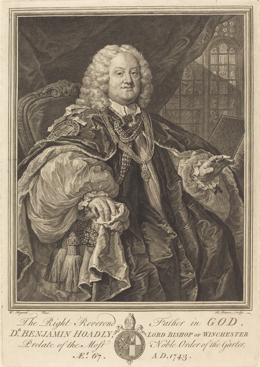 Hoadly püspök alkotó: Bernard Baron after William Hogarth