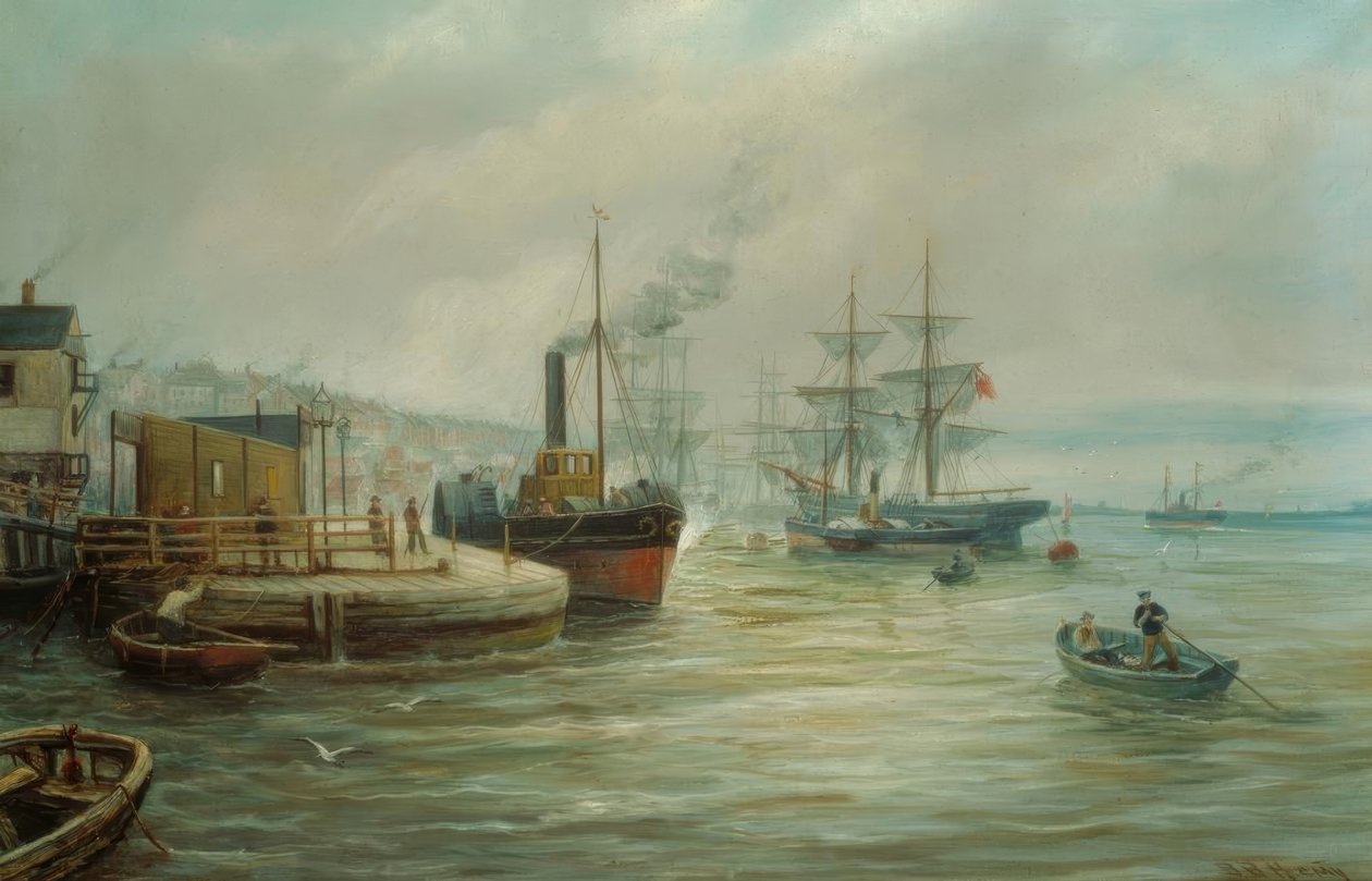 Lapátgőzölő és egyéb szállítás alkotó: Bernard Benedict Hemy
