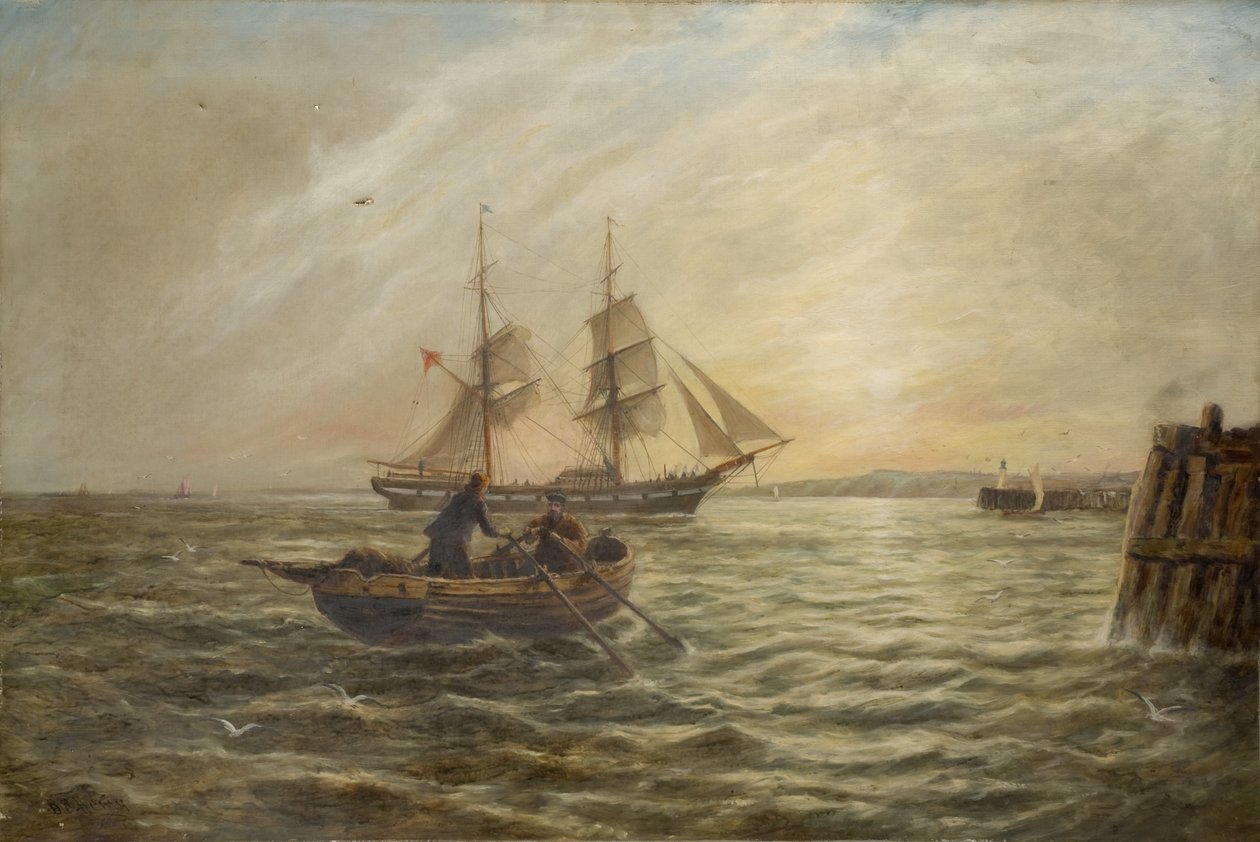 Tengeri tájkép (vászon olajon) alkotó: Bernard Benedict Hemy