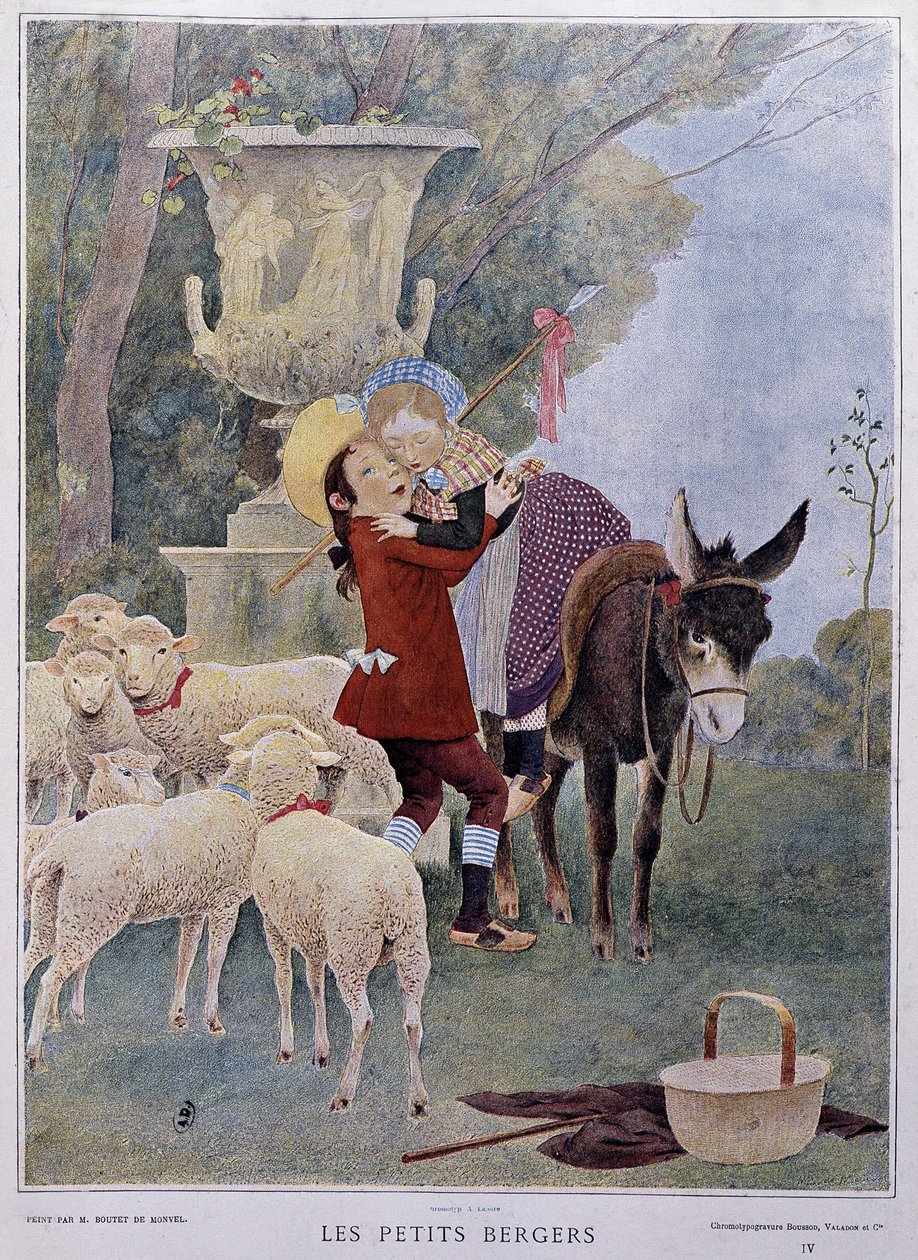Kis pásztorok – Boutet de Monvel, a XX. század eleje. alkotó: Bernard Boutet de Monvel