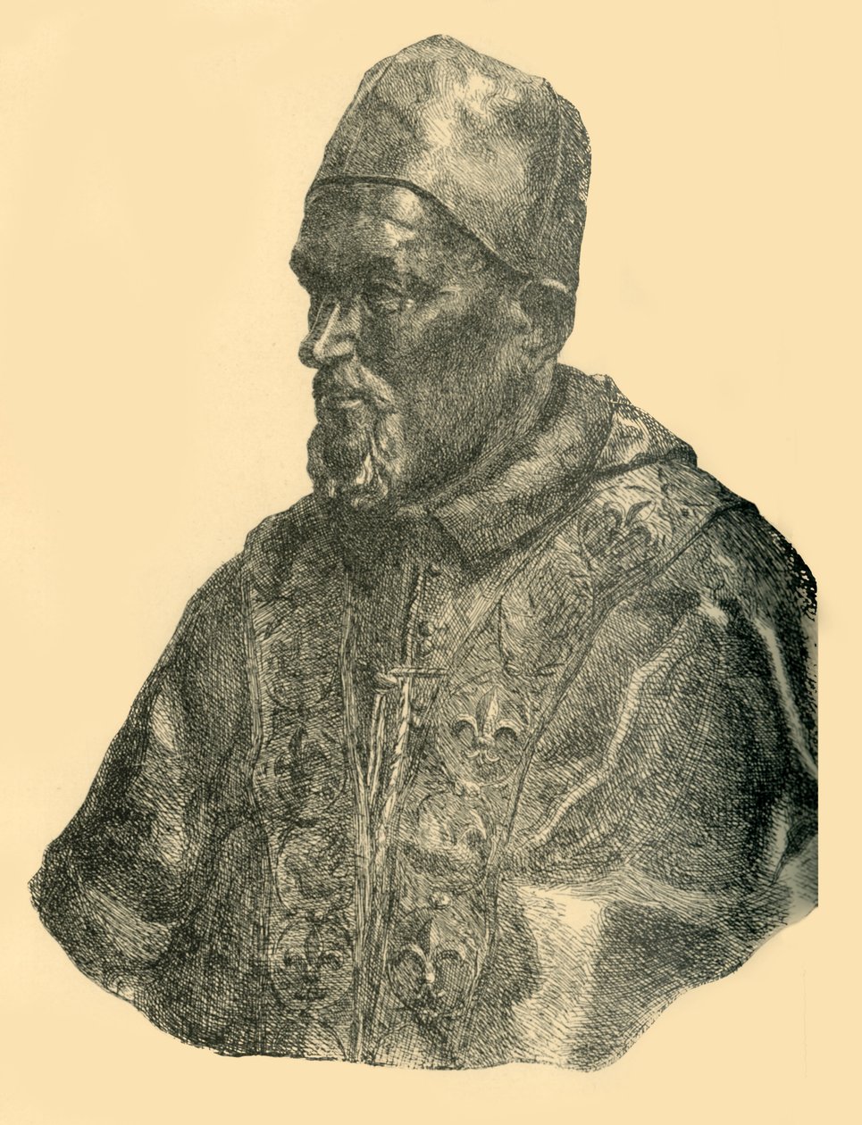 X. Innocent pápa mellszobra, c1690, 1881. alkotó: Bernard Collier