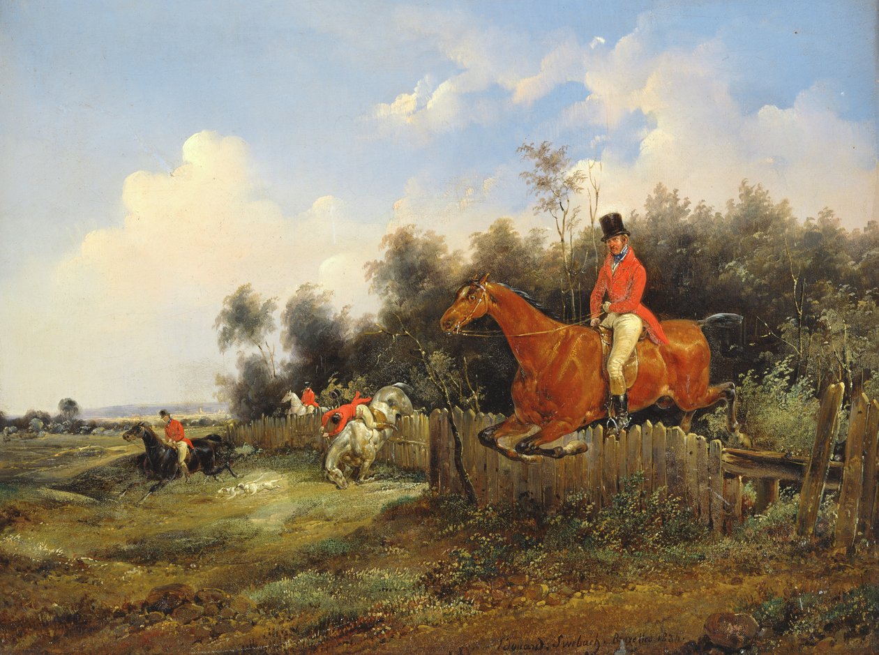 Vadászjelenet alkotó: Bernard Edouard Swebach