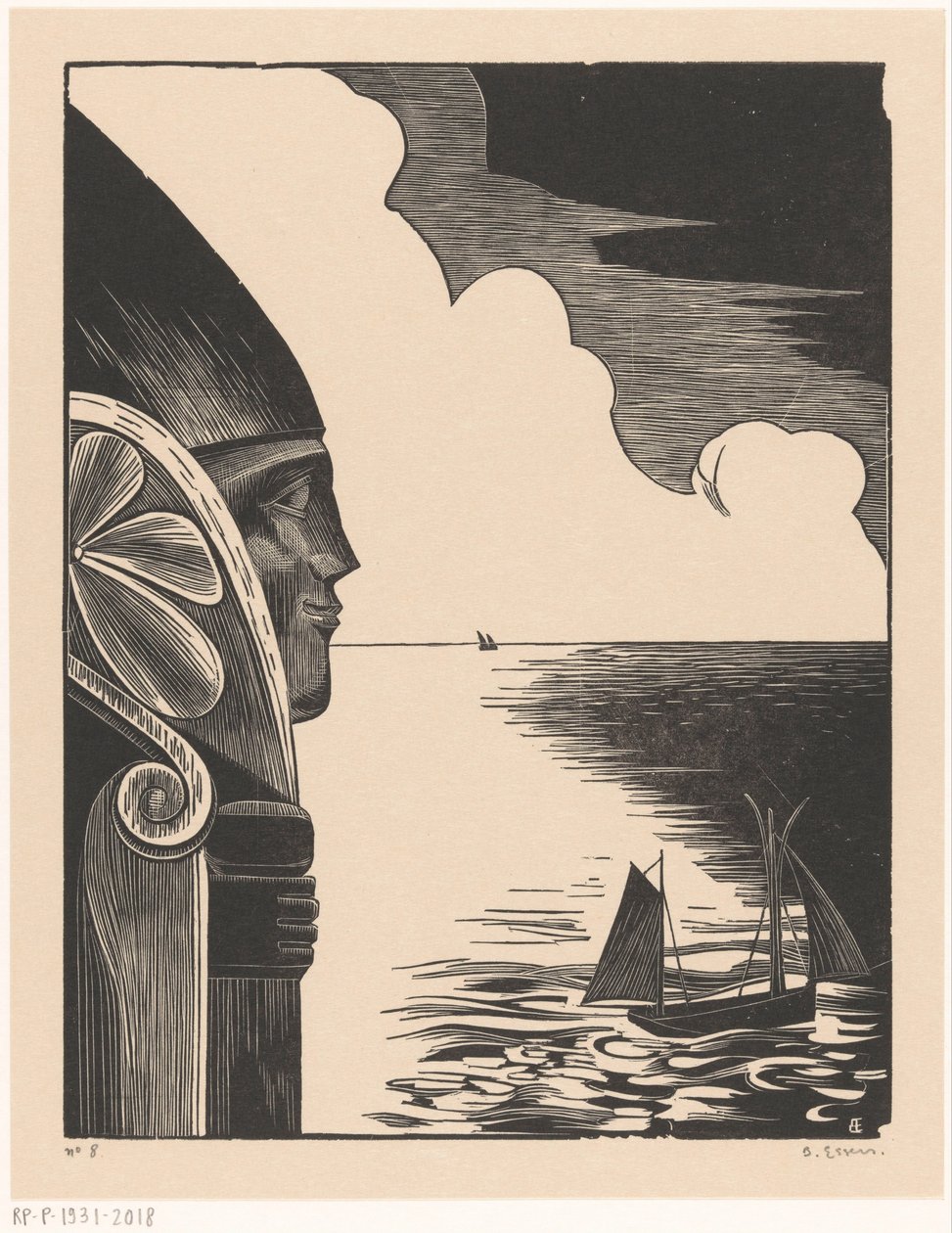 Szent Miklós-szobor Tréboul kikötőjében alkotó: Bernard Essers (signed by artist)