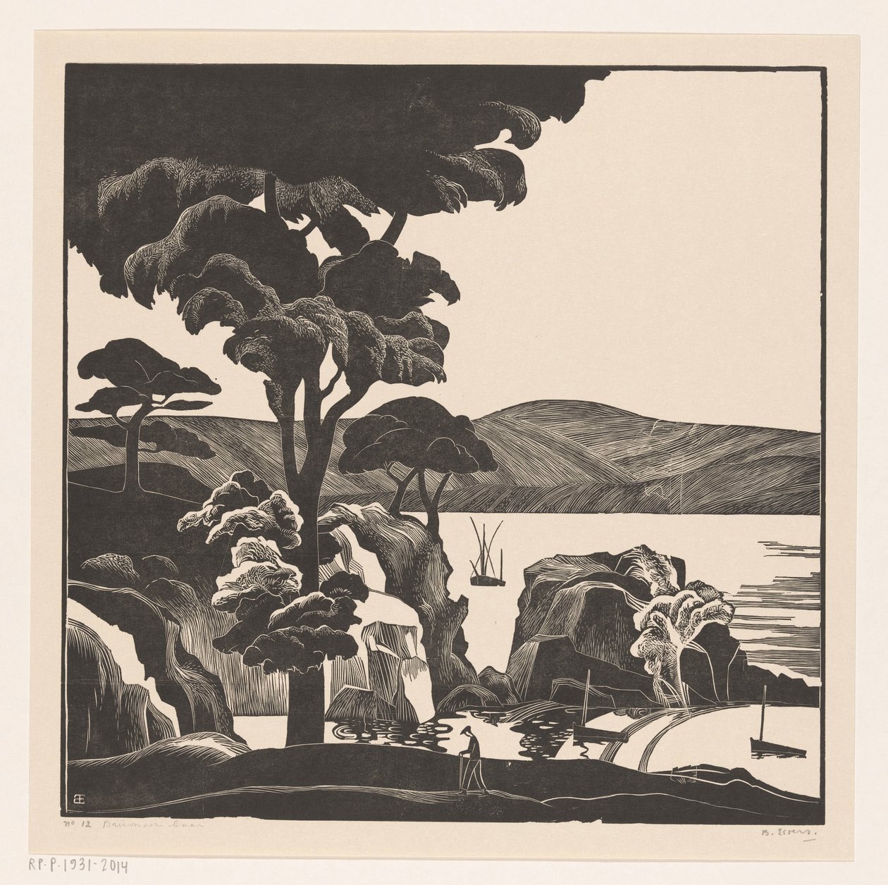 Breton Bay (eredeti cím az objektumon) alkotó: Bernard Essers (signed by artist)