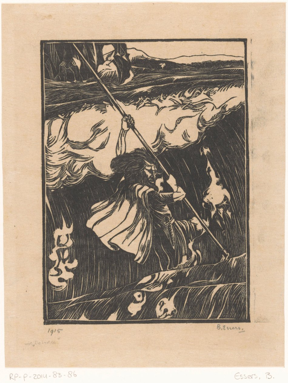 Cuchulainn a szörfözés ellen küzd alkotó: Bernard Essers (signed by artist)