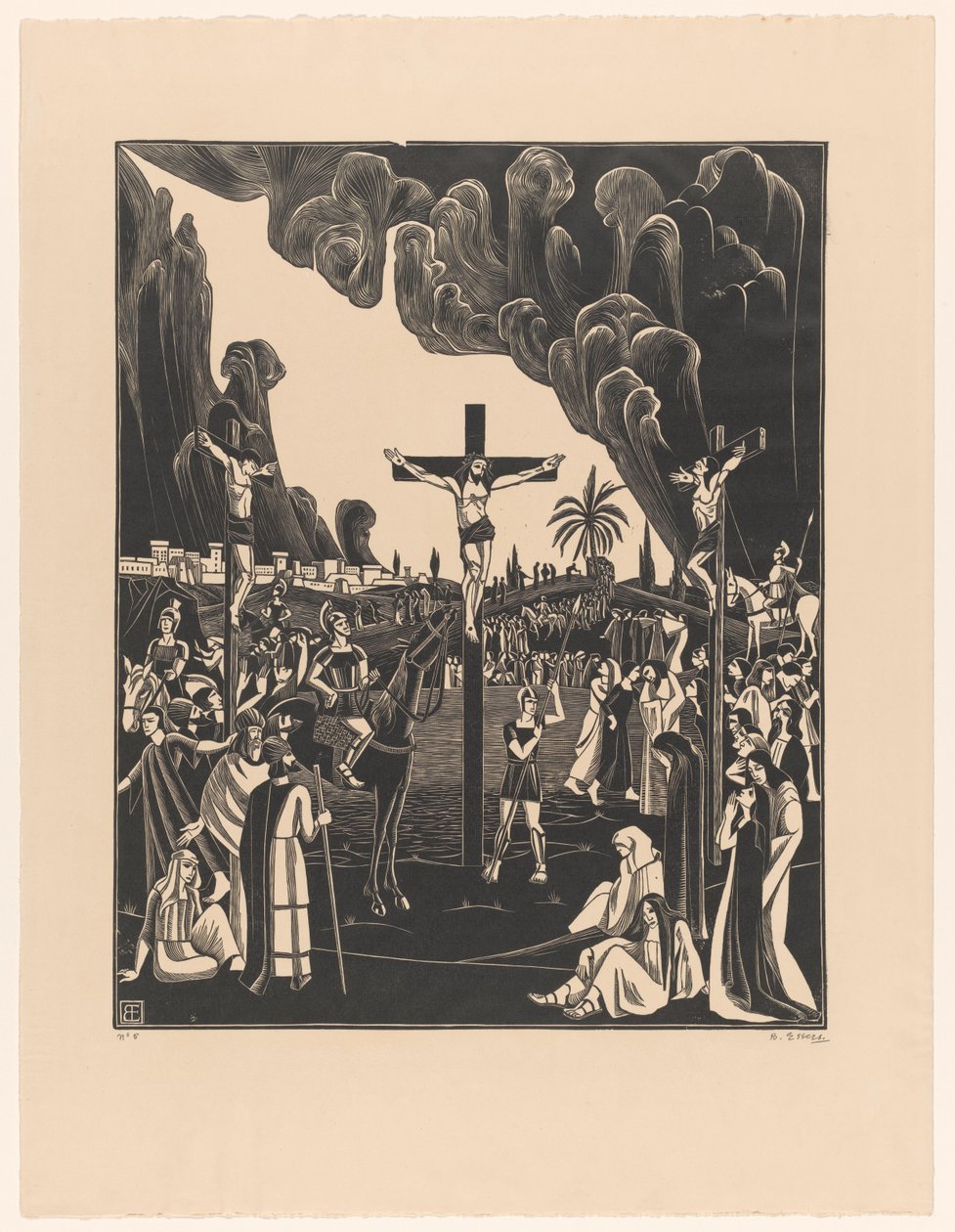 Krisztus keresztre feszítése alkotó: Bernard Essers (signed by artist)