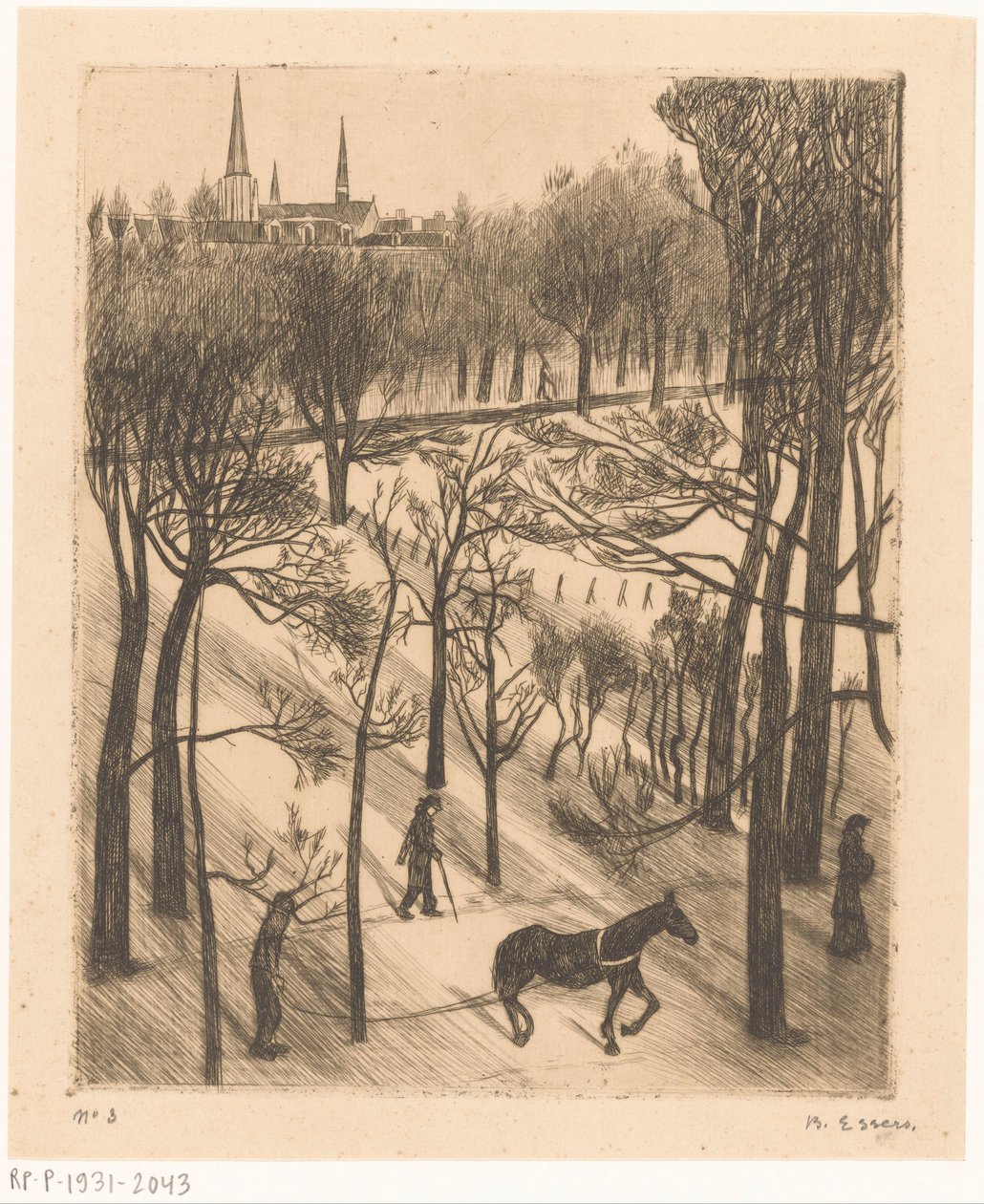 Vondel Park télen alkotó: Bernard Essers (signed by artist)