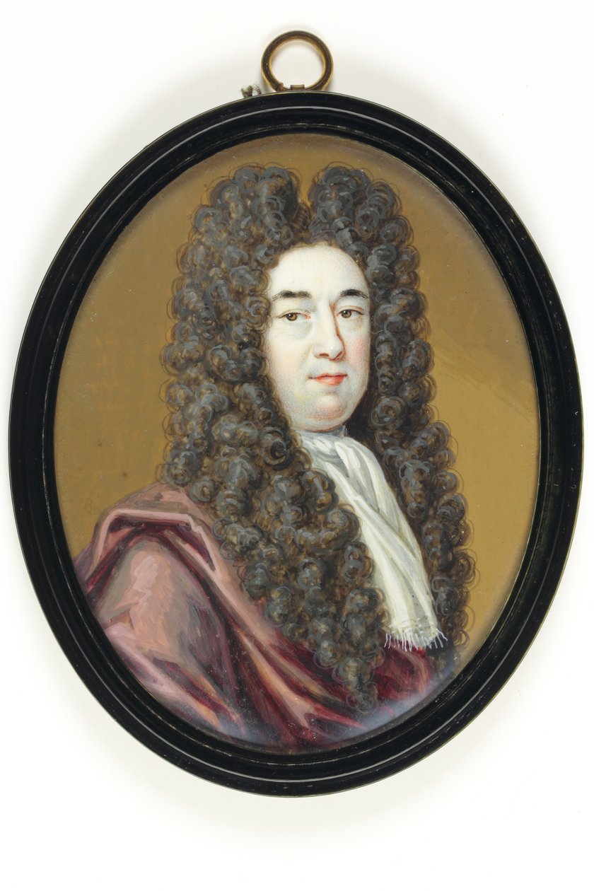 Edmund Dummer, építőmérnök, a haditengerészet földmérője (akvarell elefántcsonton) alkotó: Bernard III Lens