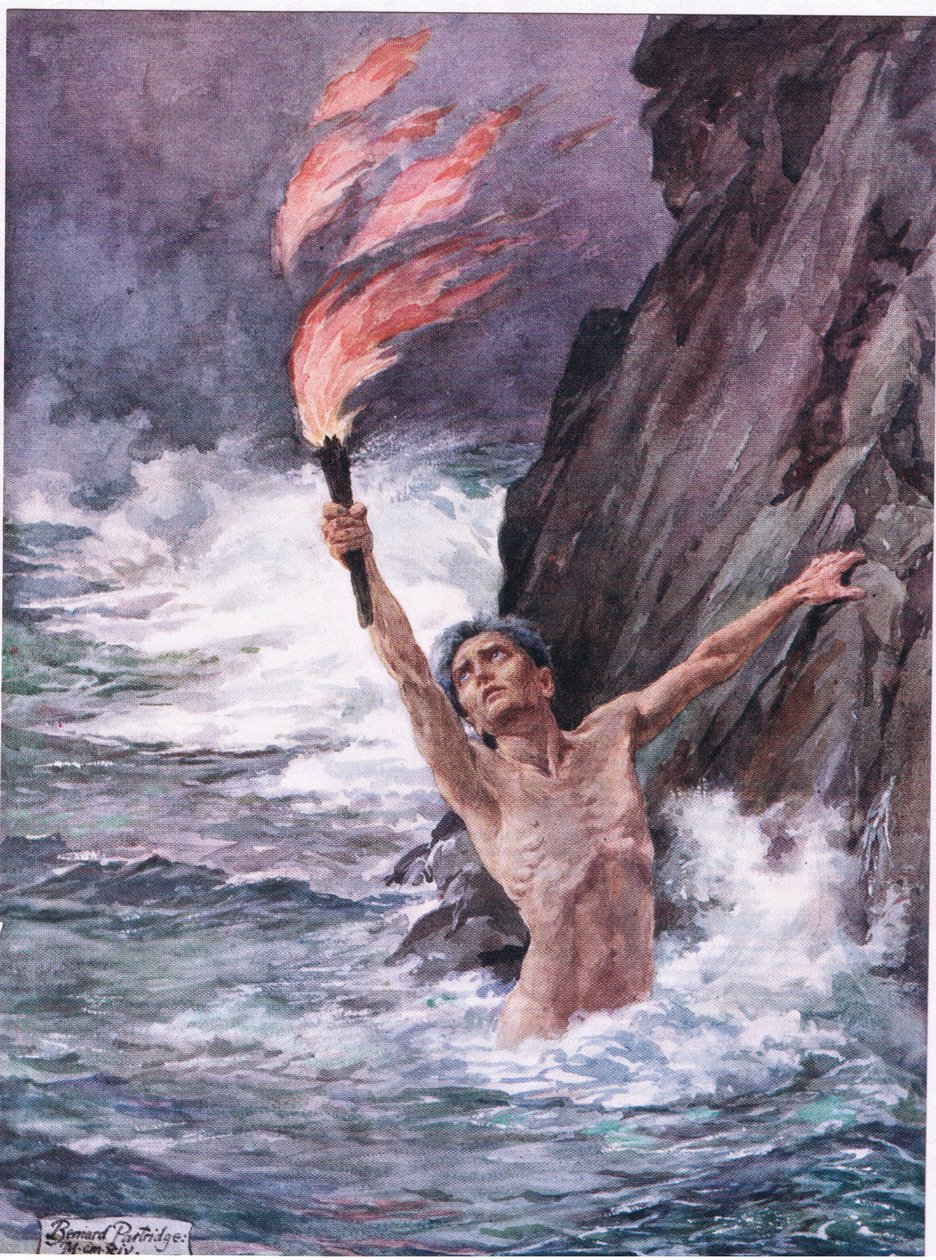 Halálhullám önmagának, illusztráció Robert Browning „Rabbi Ben Ezra”-ból (színes litó) alkotó: Bernard John Partridge