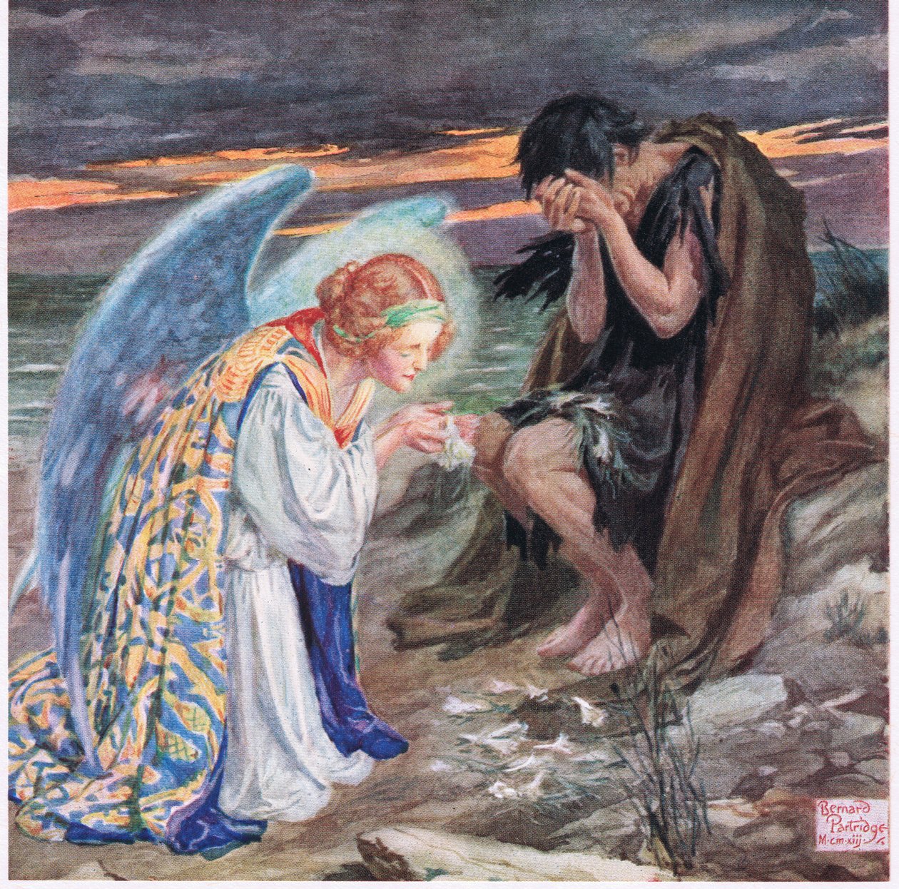 Bölcs, hogy jó, mint rossz, illusztráció: Robert Browning „Rabbi Ben Ezra” (színes litó) alkotó: Bernard John Partridge