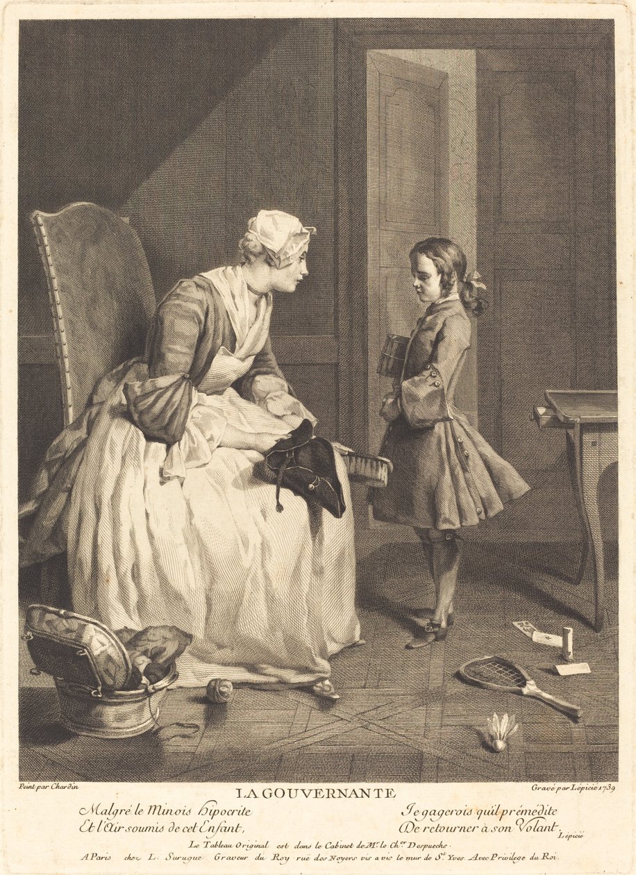 Nevelőnő alkotó: Bernard Lépicié after Jean Siméon Chardin