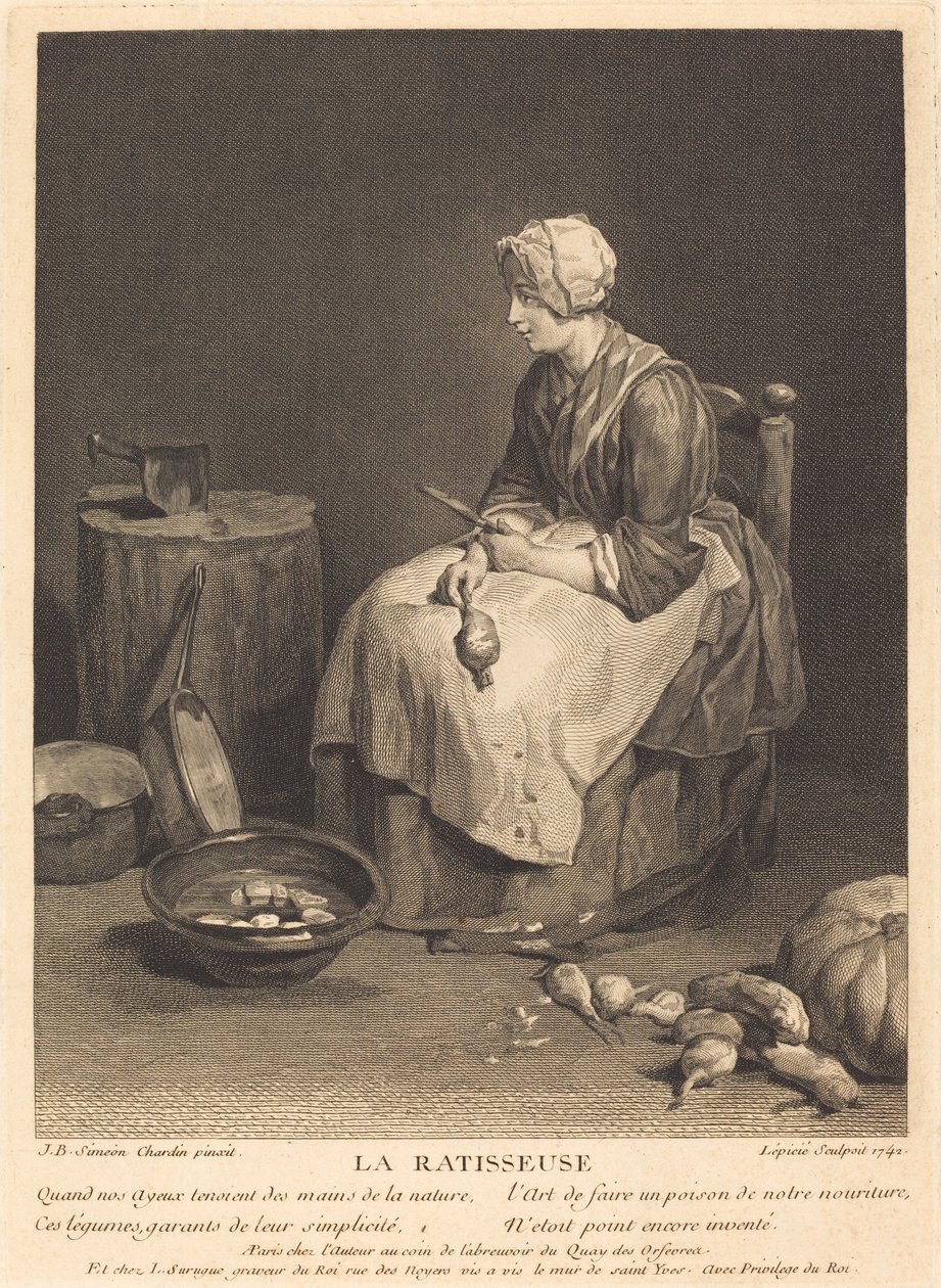 A gereblye alkotó: Bernard Lépicié after Jean Siméon Chardin