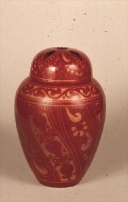 Rézfényű edény és fedél, 1905-1915 körül (kerámia) alkotó: Bernard Moore