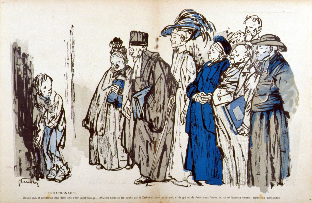 Szegény gyermek- és jótékonysági pártfogók – Bernard Naudin (1876-1946) „L