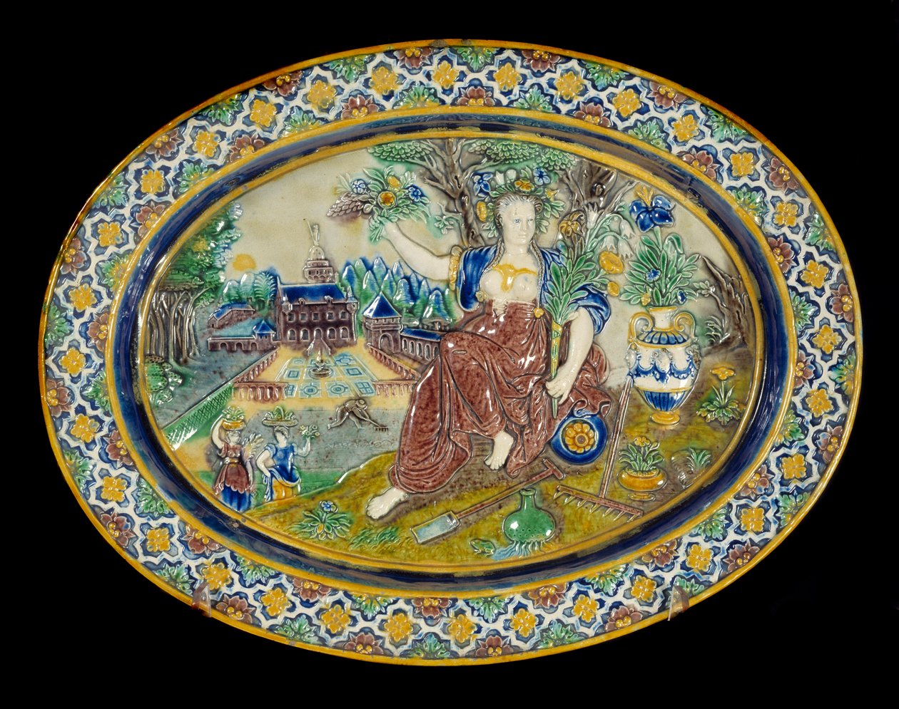 Bernard Palissy (1510-1589) gyönyörű kerámia ültetőgép mázas agyagból alkotó: Bernard Palissy