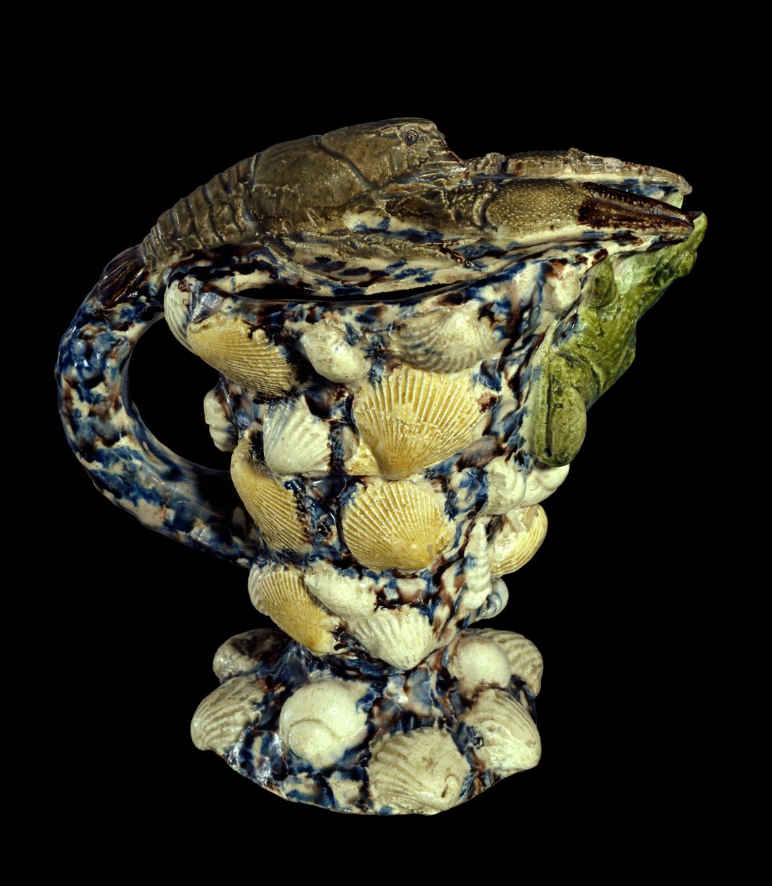 Rusztikus akvamarin kerámia kagyló díszítéssel. Megvalósította: Bernard Palissy (1510-1589) 1565 Párizs, Musee du Louvre alkotó: Bernard Palissy