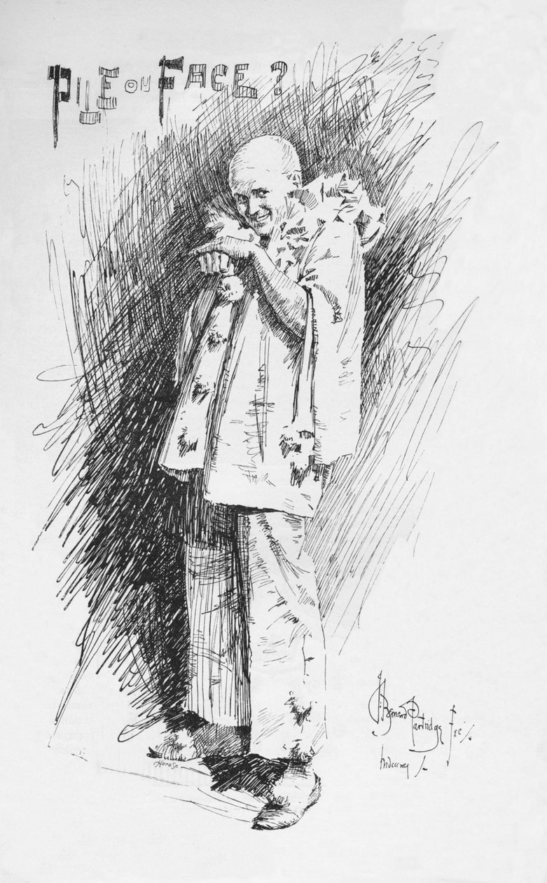 Bohócvázlat, c1893, 1894 alkotó: Bernard Partridge
