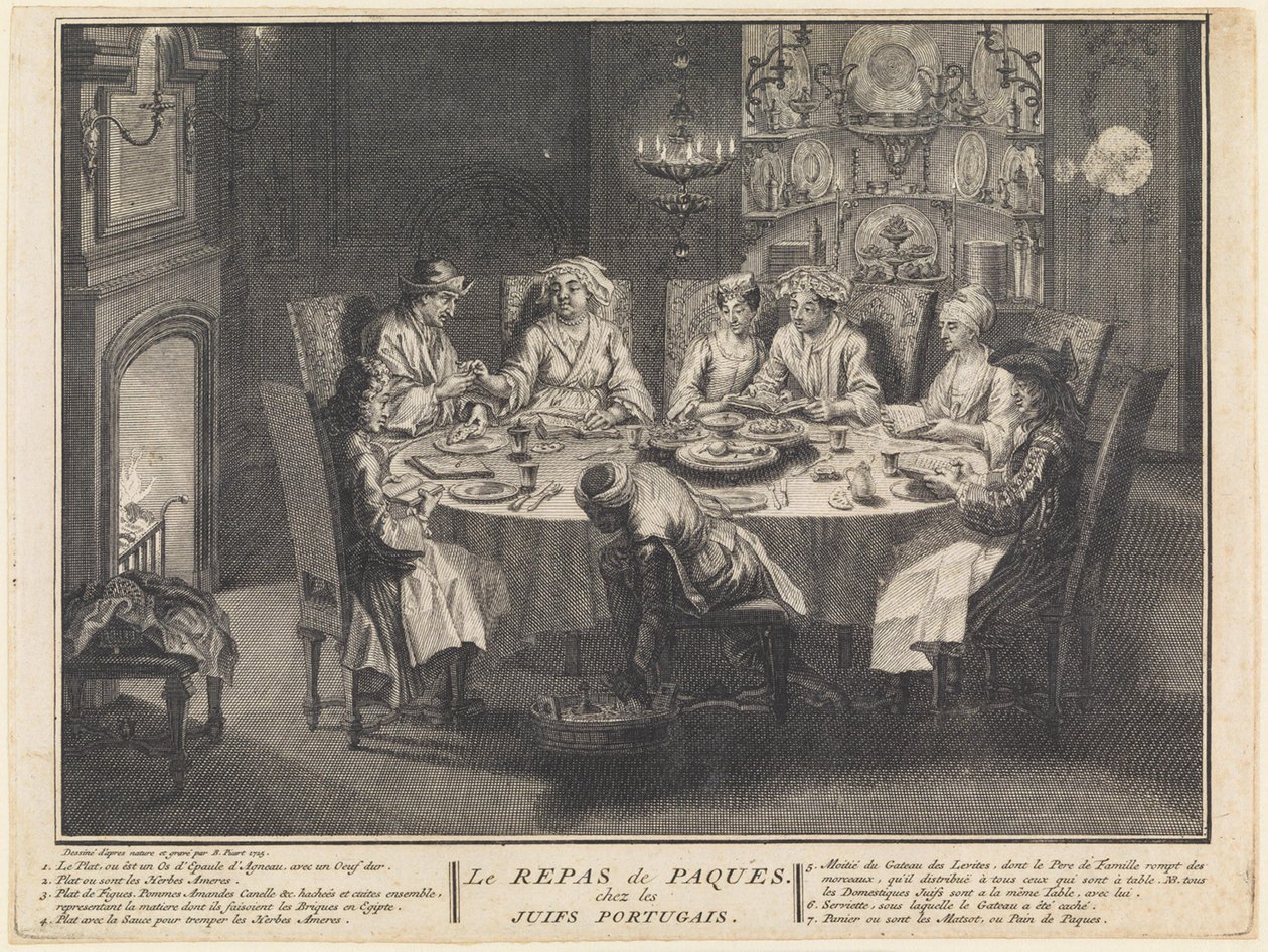 A pészahi étkezés ünnepe alkotó: Bernard Picart