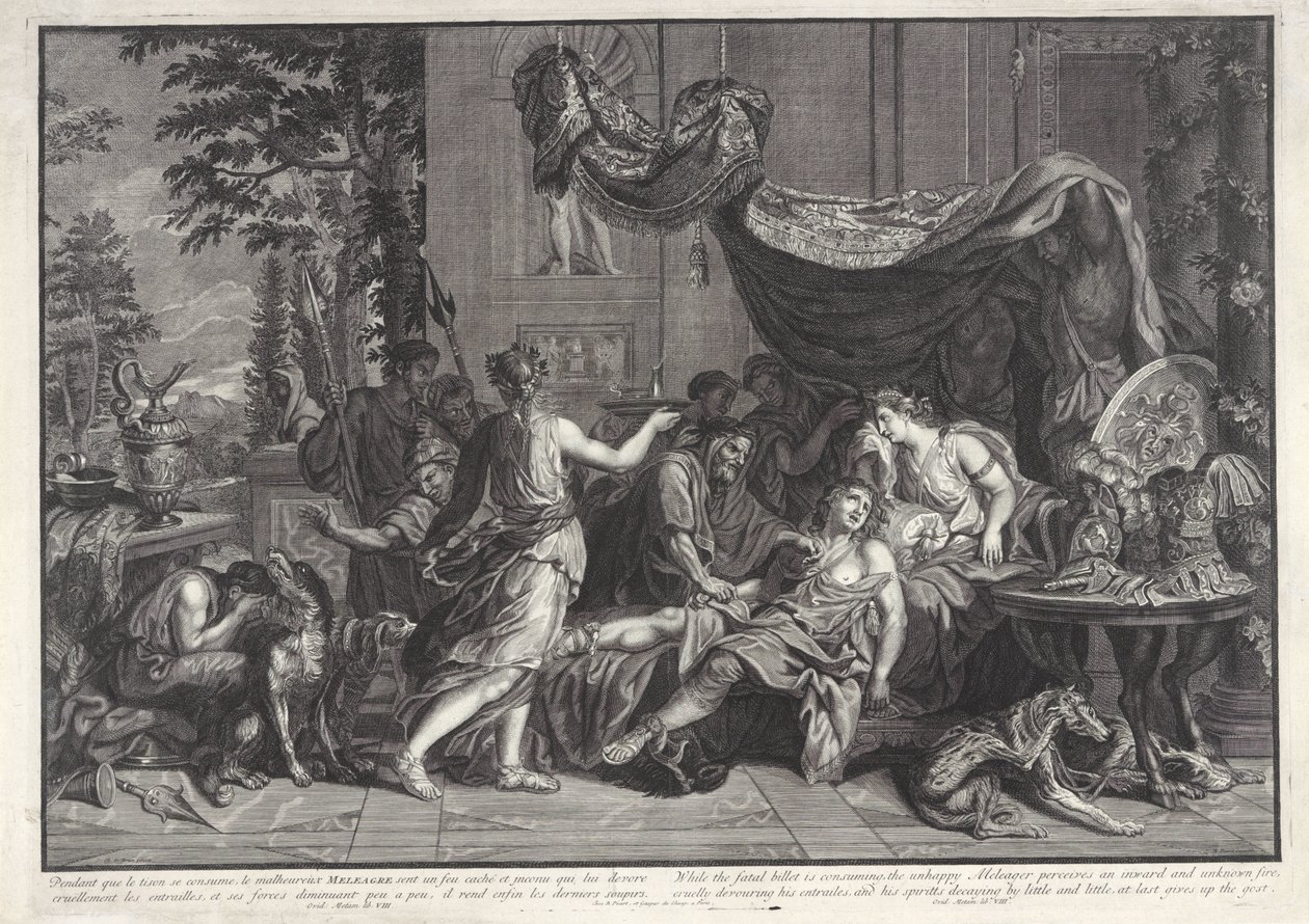 Meleager halála A Meleager története (sorozat címe) alkotó: Bernard Picart