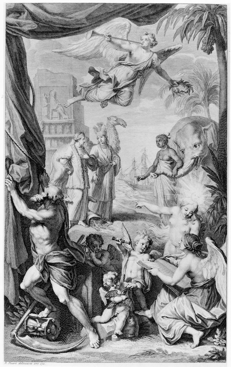 A Moszkván, Perzsián és Kelet-Indián keresztüli utakra vezető út, 1718 alkotó: Bernard Picart