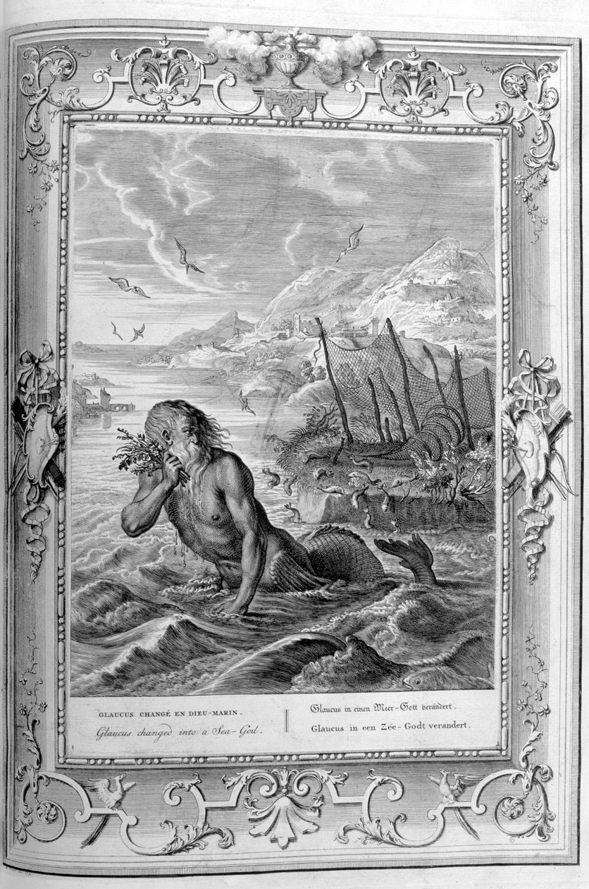 Glaucus tengeristenné változott, 1733 alkotó: Bernard Picart