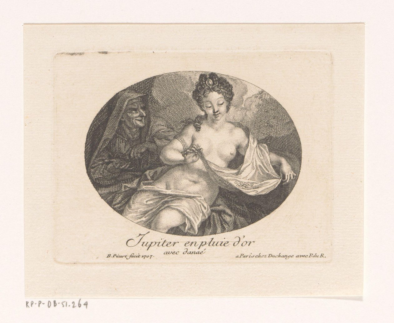 Jupiter Danaében Jupiter arany esőben danaéval (cím a tárgyon) alkotó: Bernard Picart