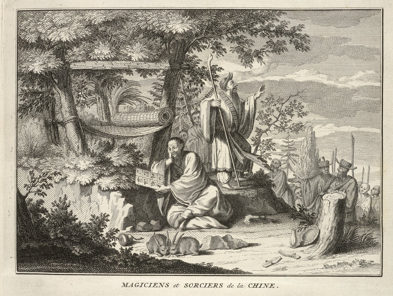Kínai varázslók és varázslók, a világ összes népének vallási szertartásaiból és szokásaiból, pub.1736 alkotó: Bernard Picart