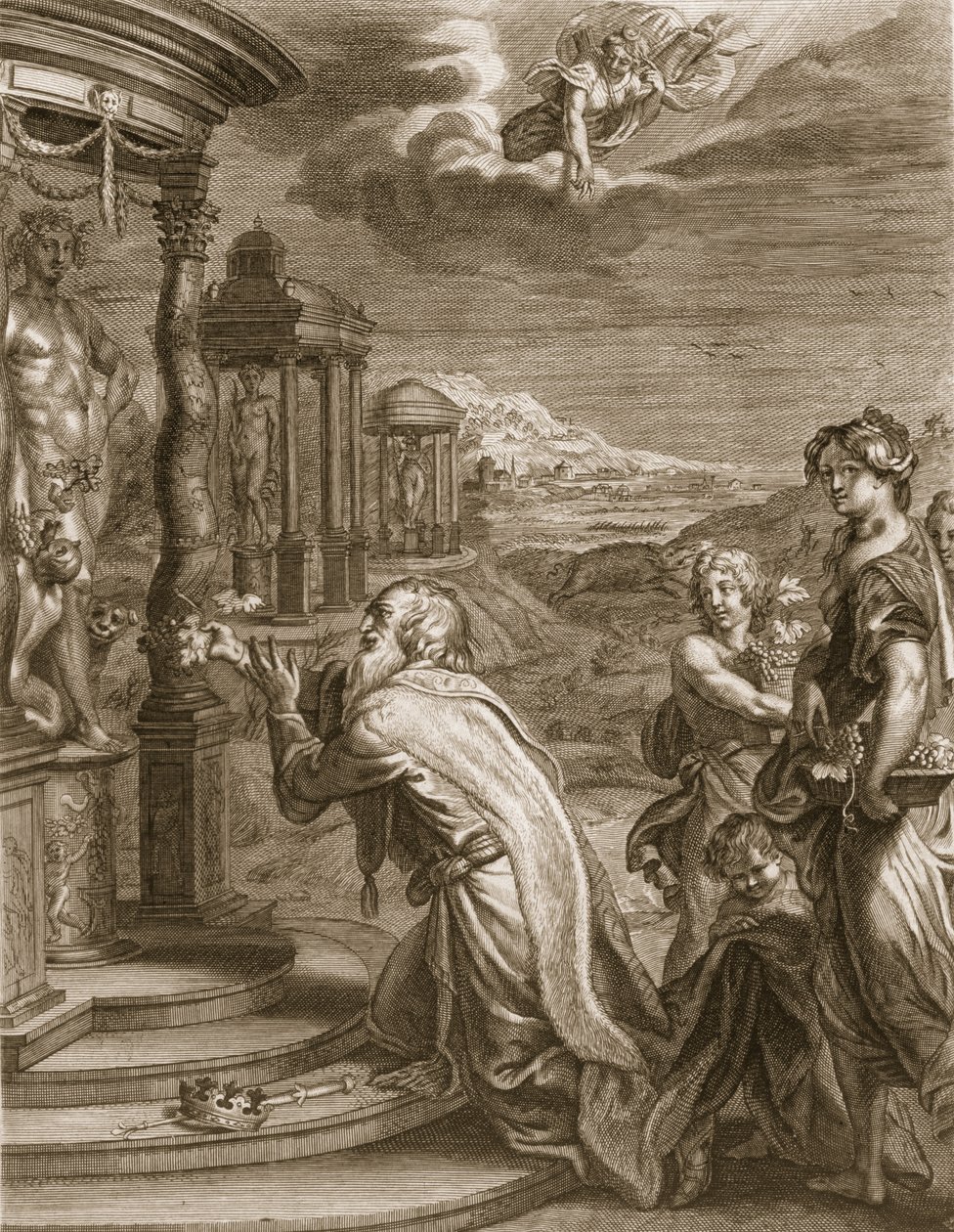 Oeneust, Calydon királyát, aki elhanyagolta Dianát egy áldozatban, megbüntetik istentelensége miatt, 1731 alkotó: Bernard Picart