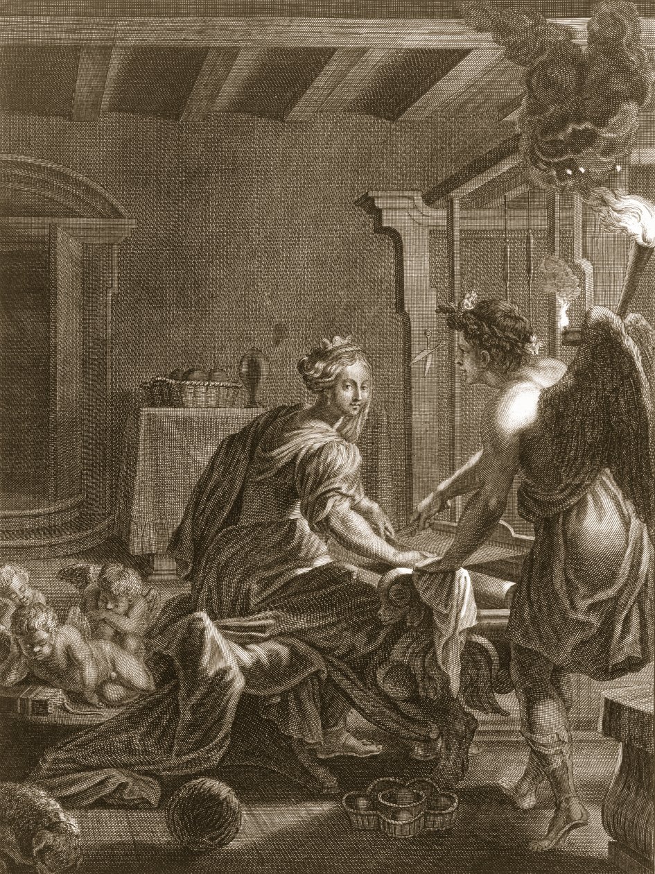 Penelope a szövőszéknél, 1731 alkotó: Bernard Picart