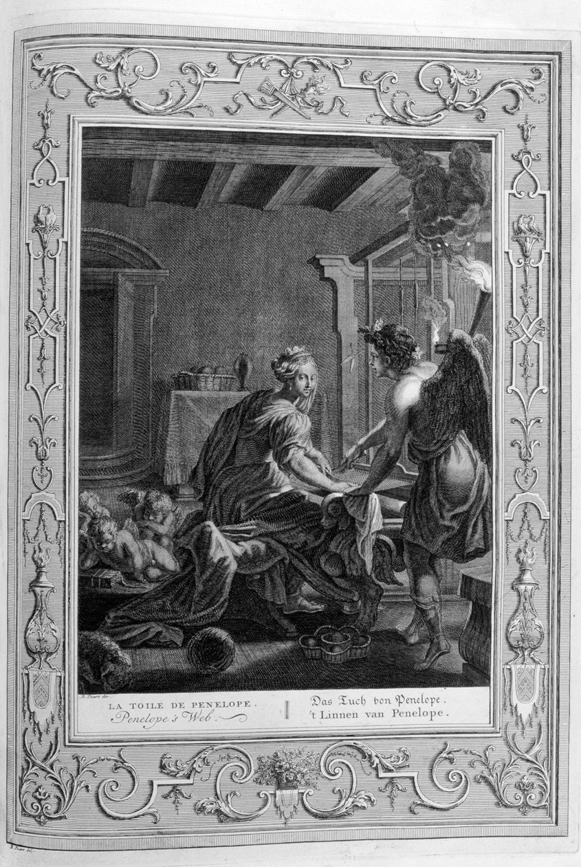Penelope a szövőszéknél, 1733 alkotó: Bernard Picart