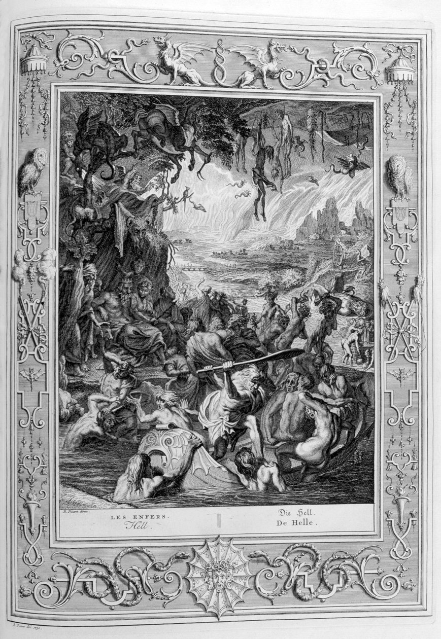 A pokol jelenete, 1733 alkotó: Bernard Picart