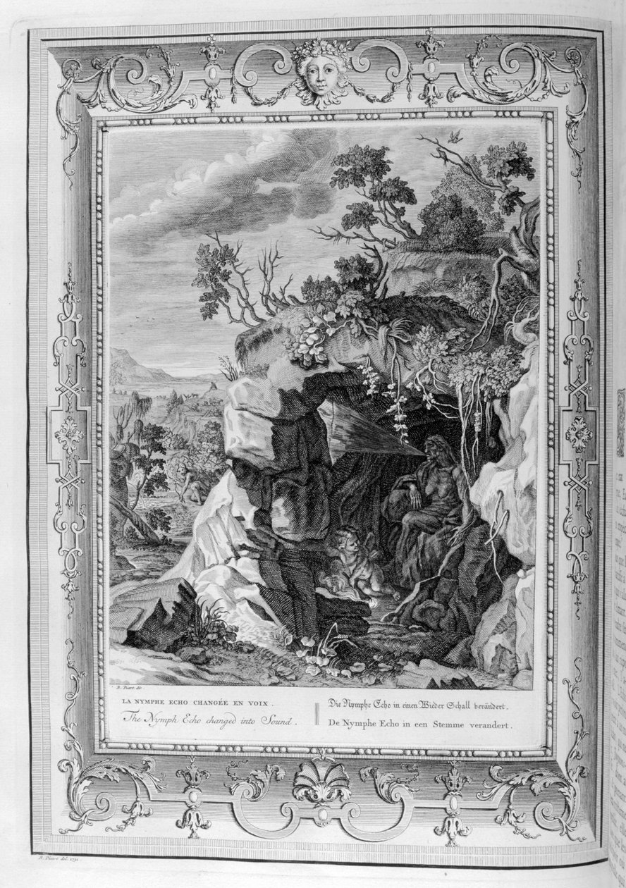 A nimfa visszhangja hanggá változott, 1733 alkotó: Bernard Picart