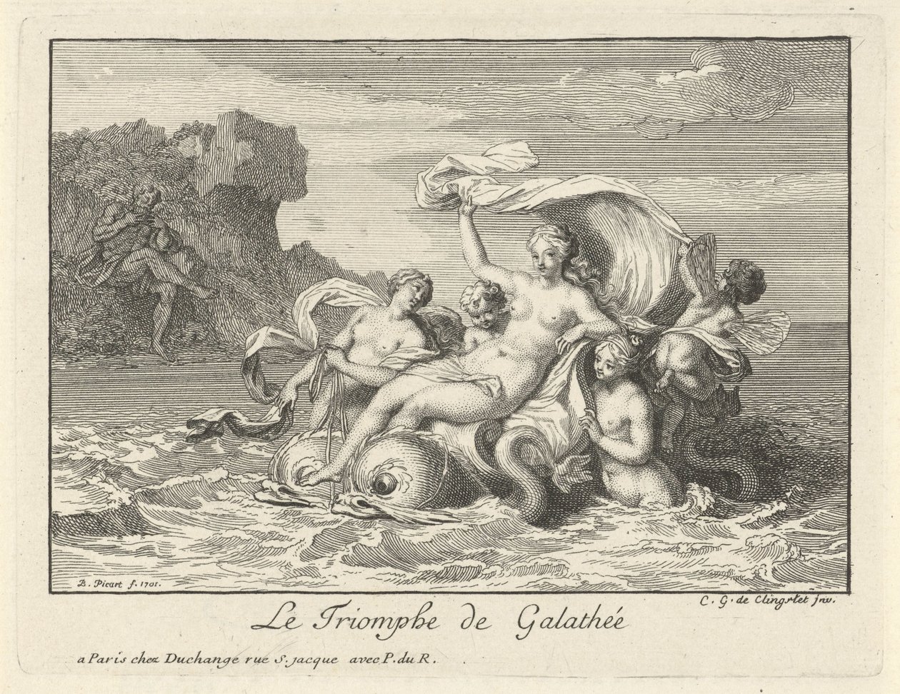 Triomf van Galatea Galathea diadala (cím a tárgyon) alkotó: Bernard Picart
