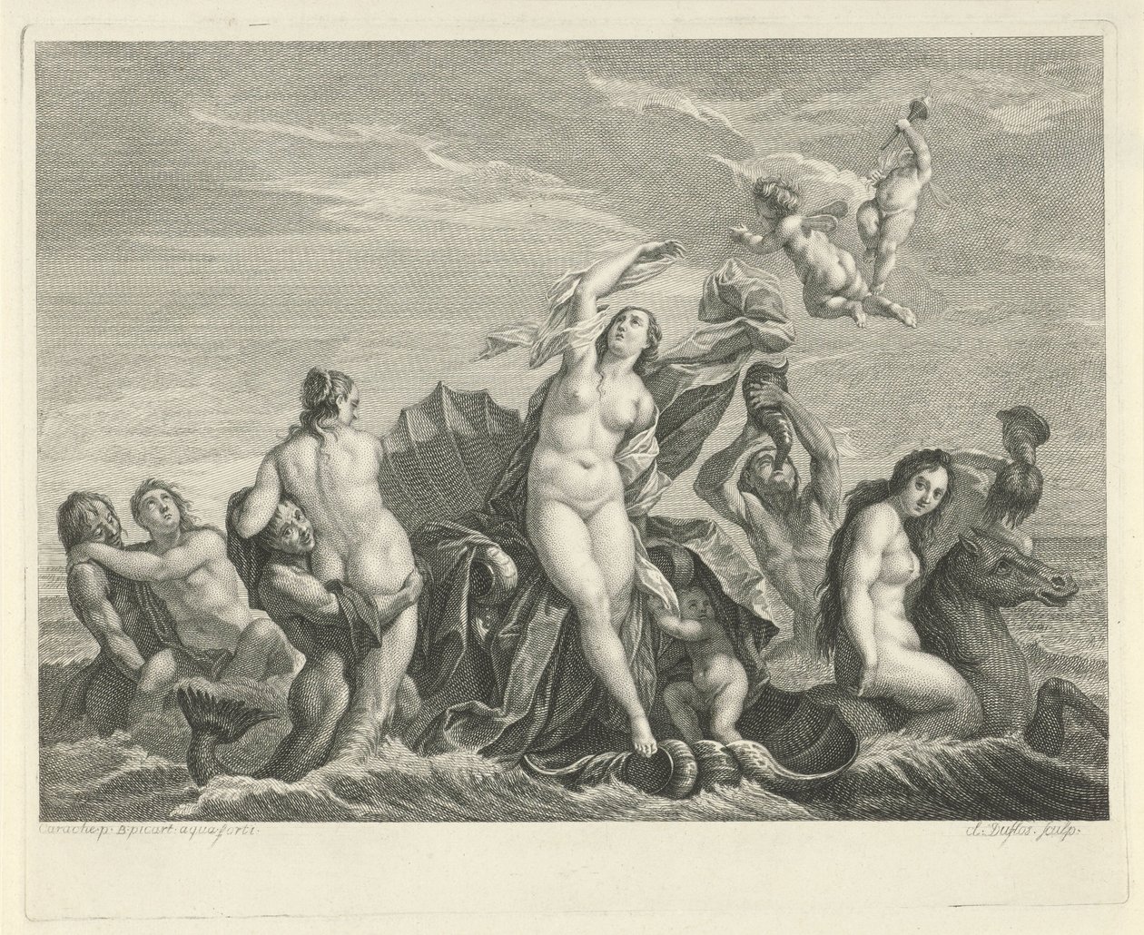 Triomf van Galatea alkotó: Bernard Picart