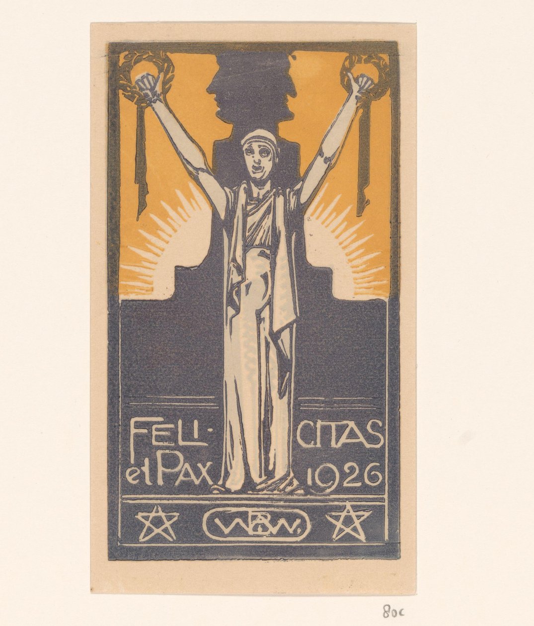 Boldogság és béke 1926 (eredeti cím a tárgyon) alkotó: Bernard Willem Wierink