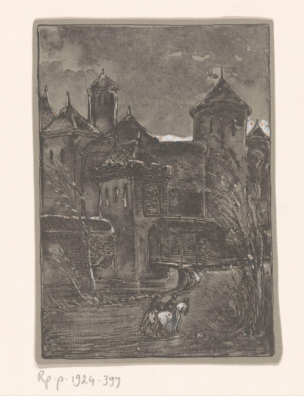 Kastély két lovassal alkotó: Bernard Willem Wierink