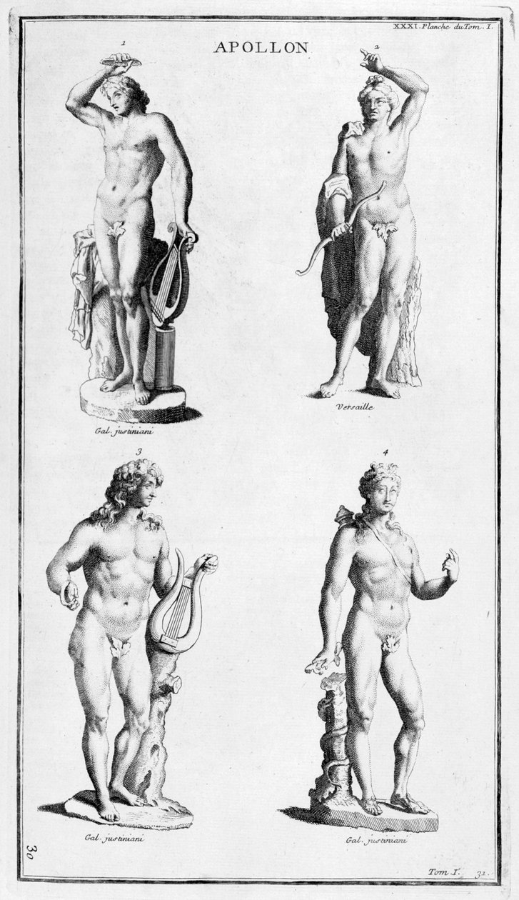Apollo, 1757 alkotó: Bernard de Montfaucon
