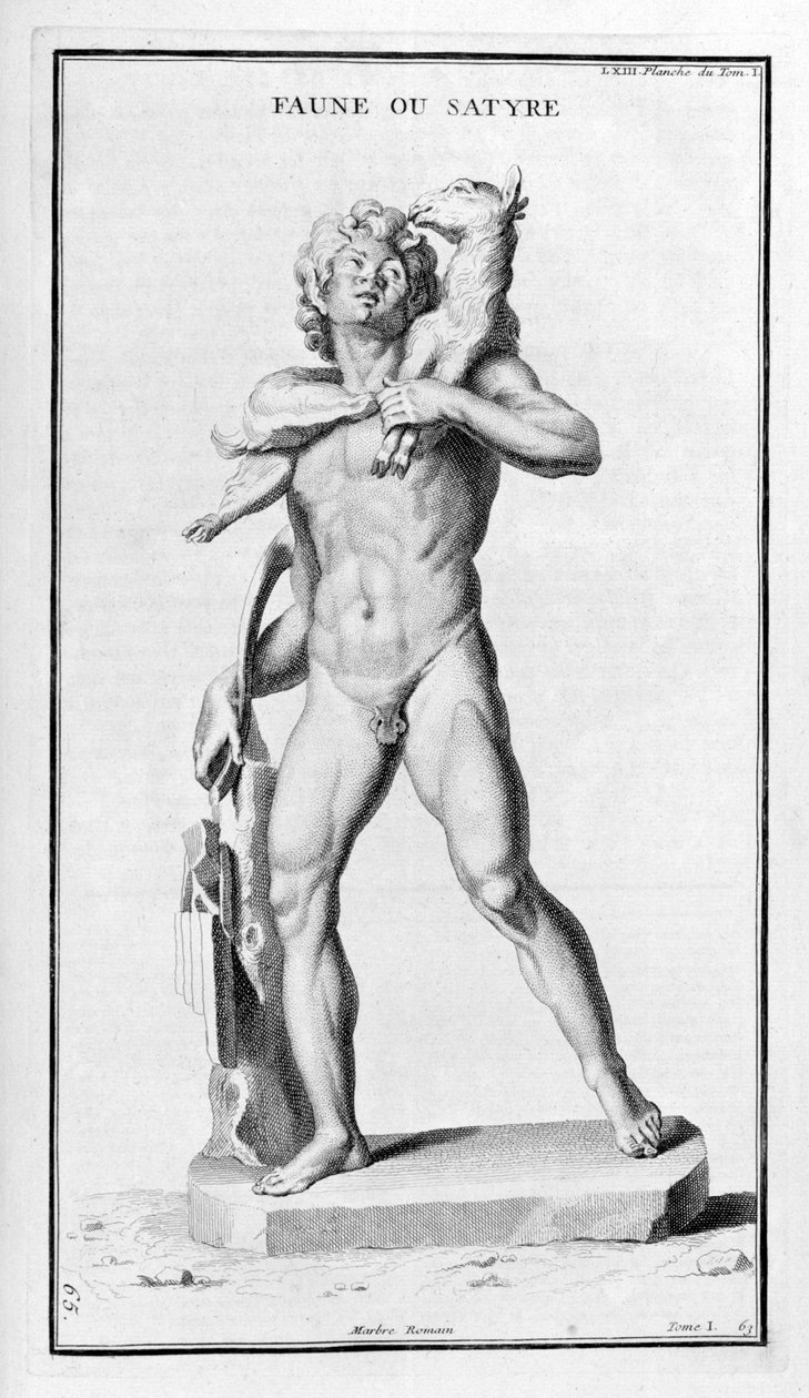 Faun vagy Satyr, egy római szobor után, 1757 alkotó: Bernard de Montfaucon