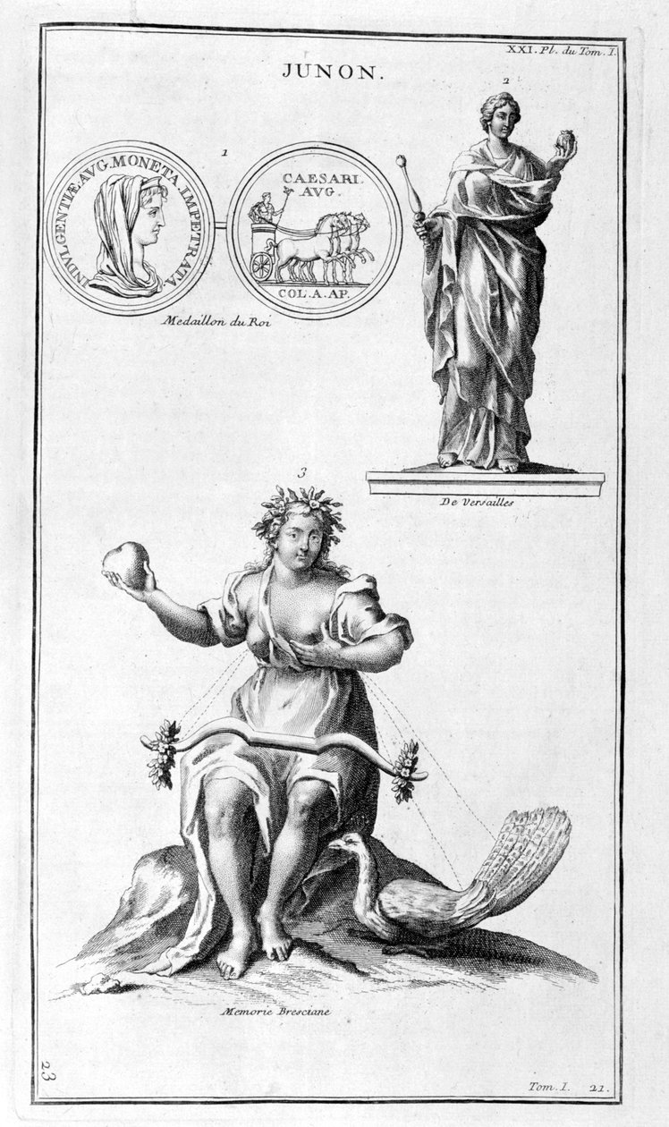 Juno, 1757 alkotó: Bernard de Montfaucon