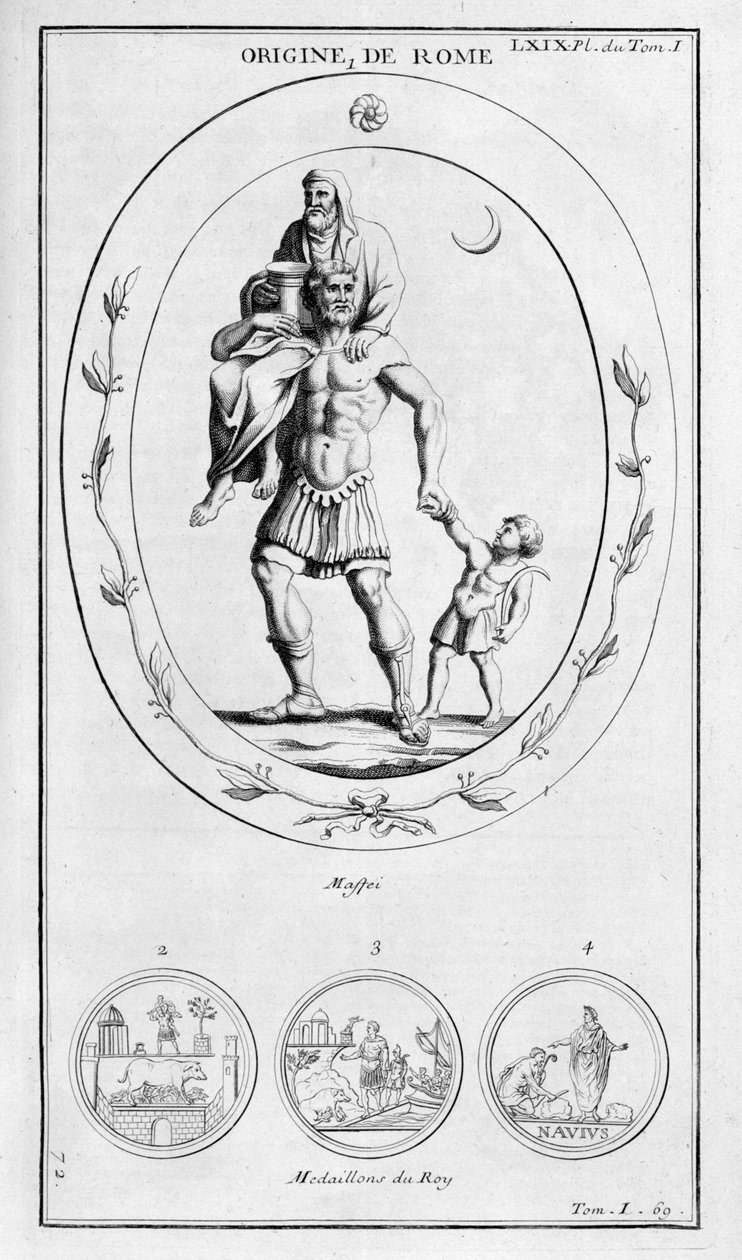 Róma eredete, 1757 alkotó: Bernard de Montfaucon