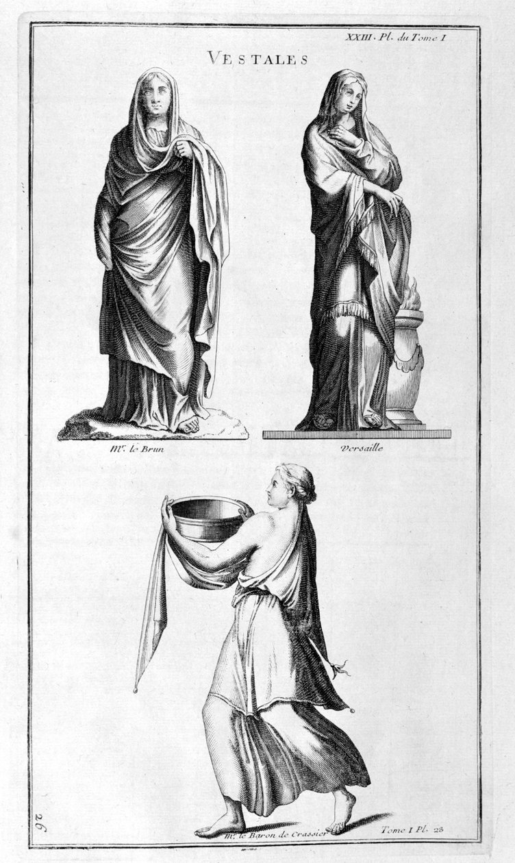 Vestal, 1747 alkotó: Bernard de Montfaucon